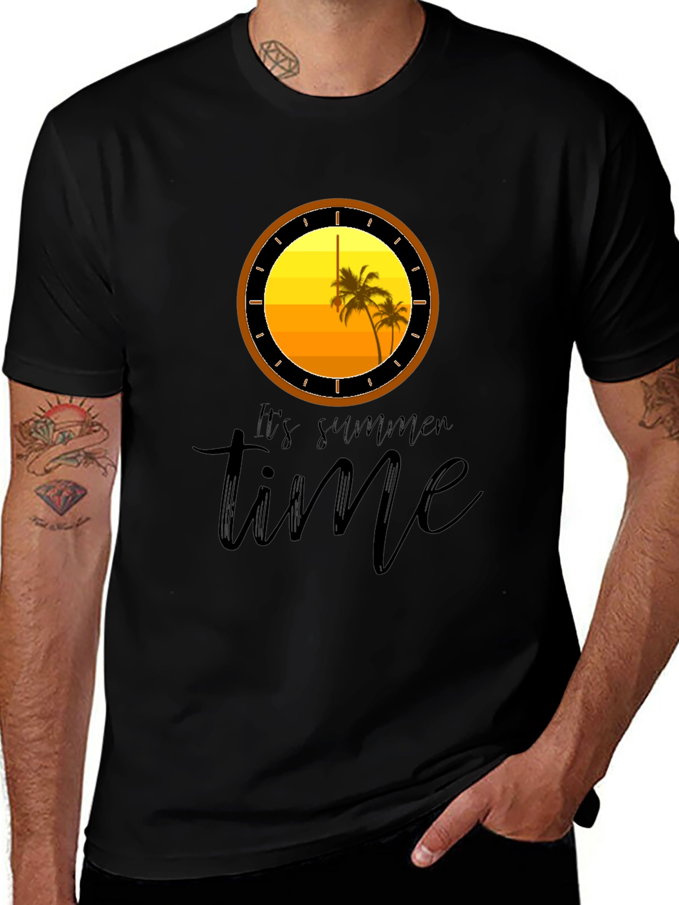 Variant 29 of It's Summer Time Black Graphic T-Shirt
