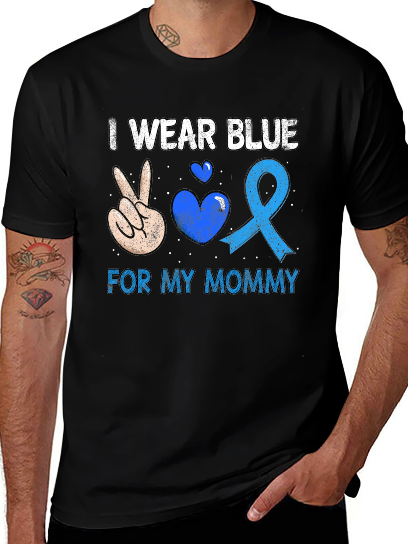 Variant 16 of I Wear Blue For My Mommy Awareness T-Shirt