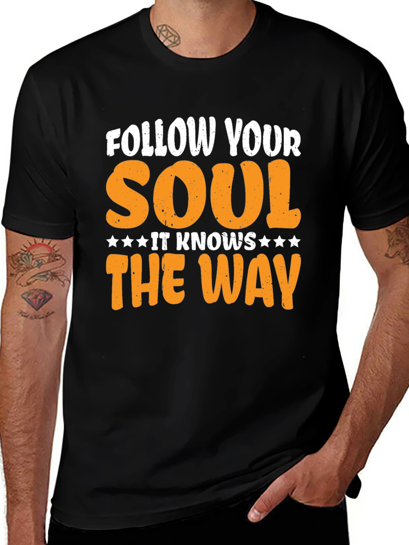 Variant 3 of Follow Your Soul Graphic T-Shirt - Black