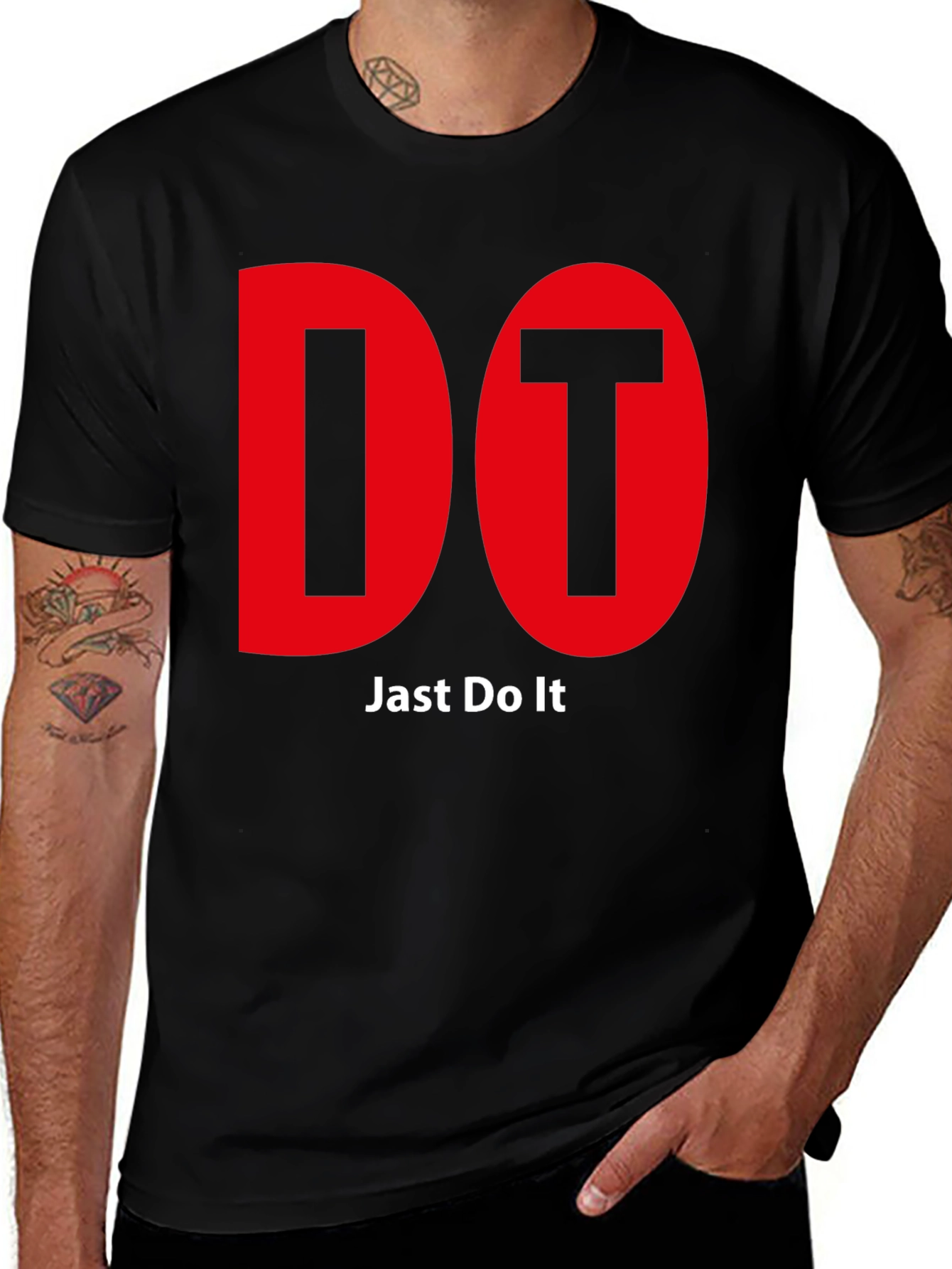 Variant 10 of Just Do It Men's Black T-Shirt