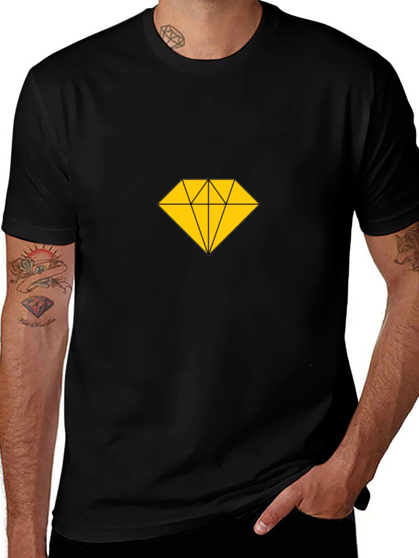 Variant 18 of Diamond Graphic Tee - Black