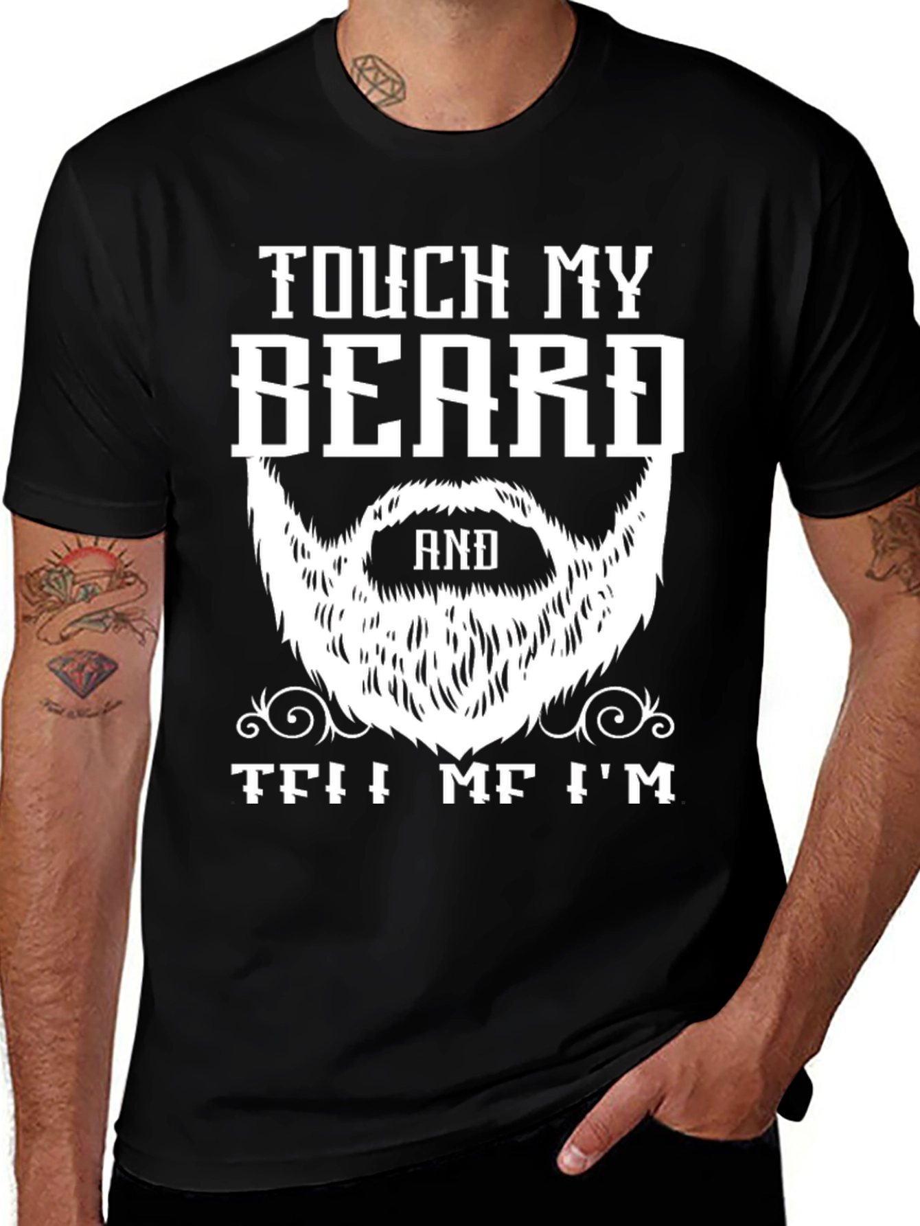 Touch My Beard T-Shirt Funny Bearded Man Tee