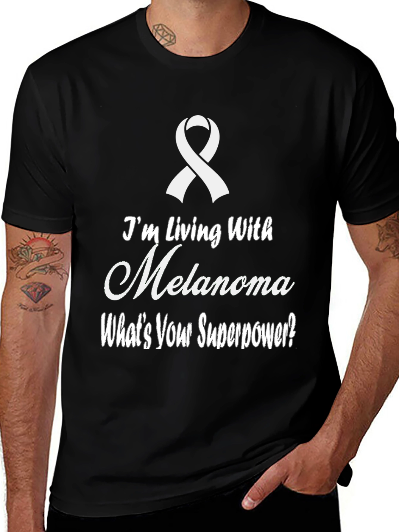 Variant 24 of Melanoma Awareness T-Shirt - What's Your Superpower?