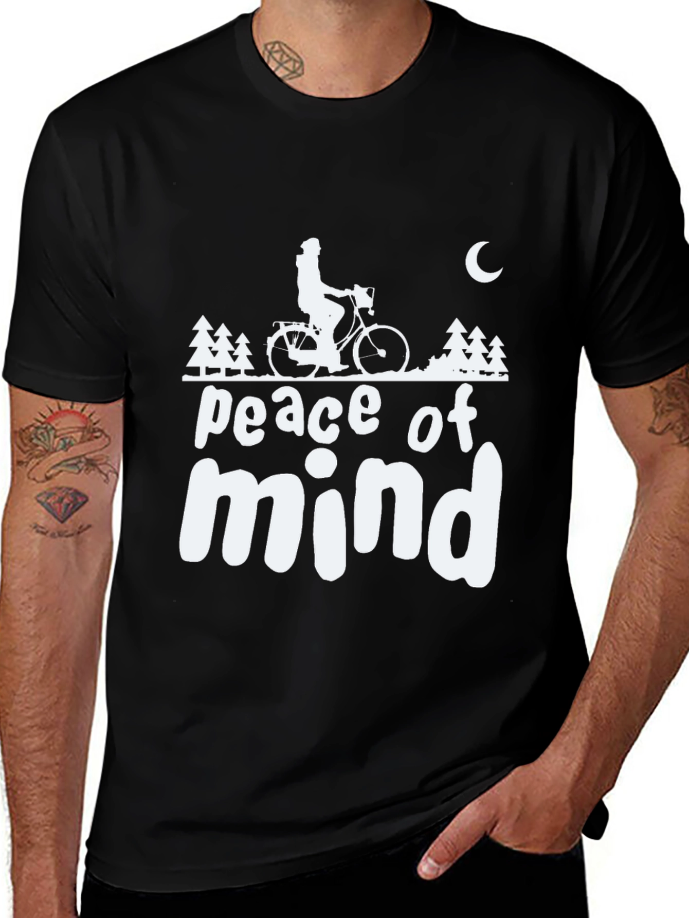 Variant 16 of Peace of Mind Bicycle T-Shirt