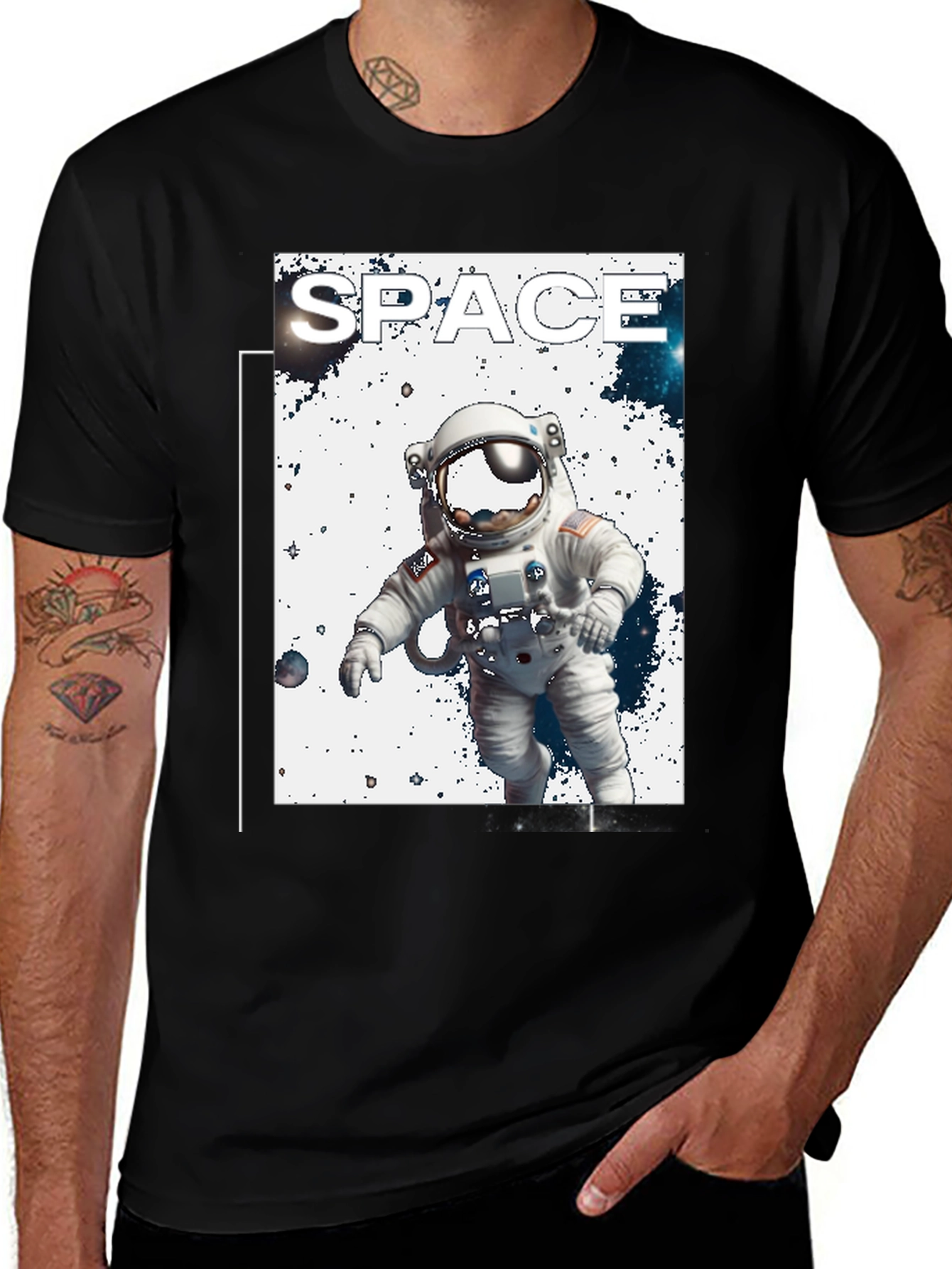 Variant 15 of Astronaut Space T-Shirt - Galaxy Design