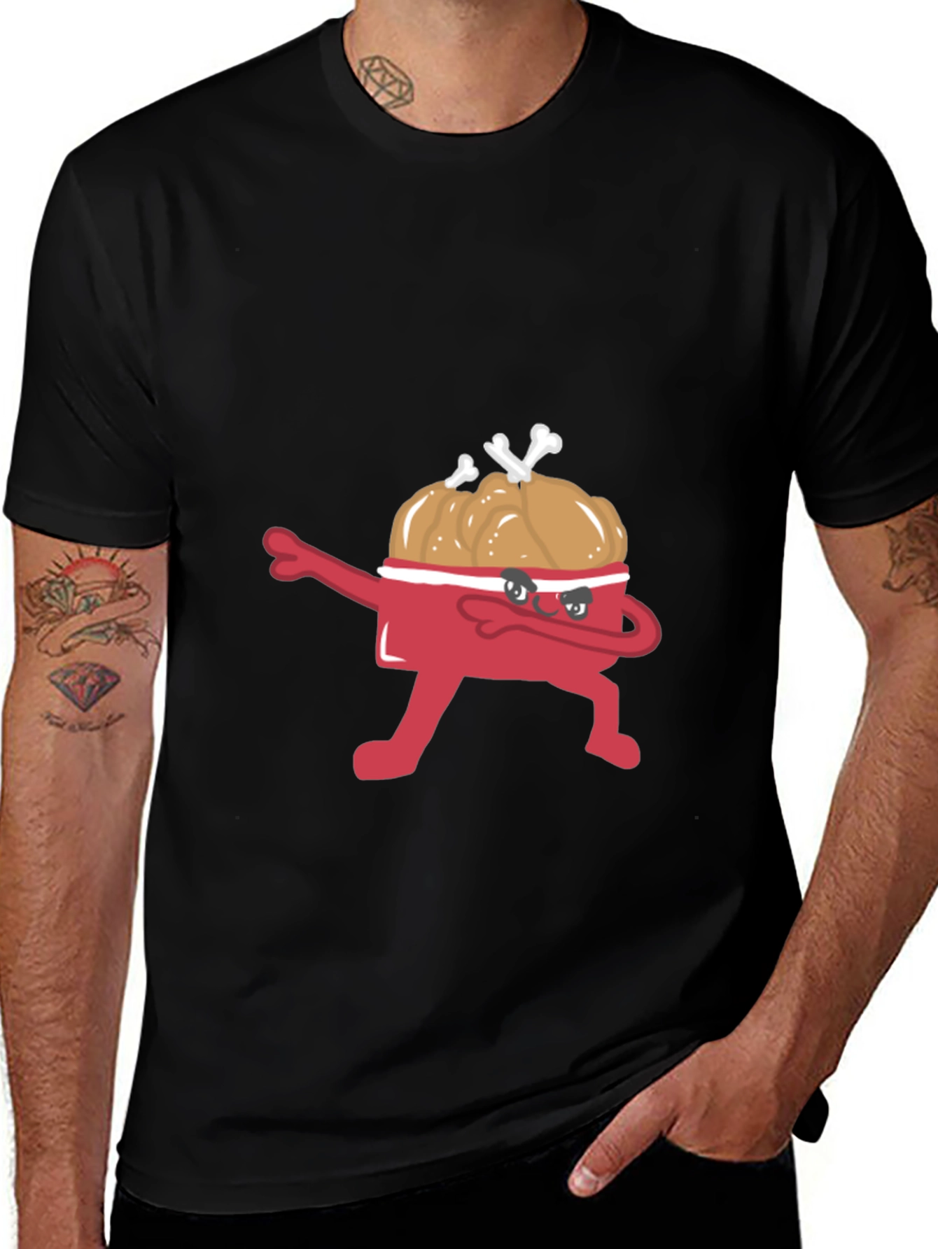 Variant 19 of Dabbing Fried Chicken Bucket T-Shirt