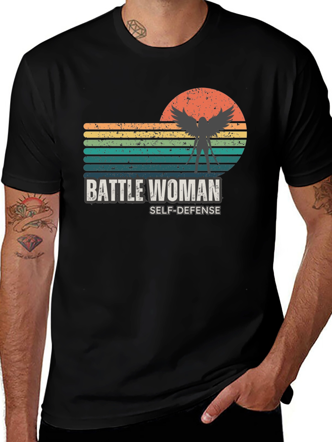 Variant 28 of Battle Woman Self-Defense Graphic T-Shirt