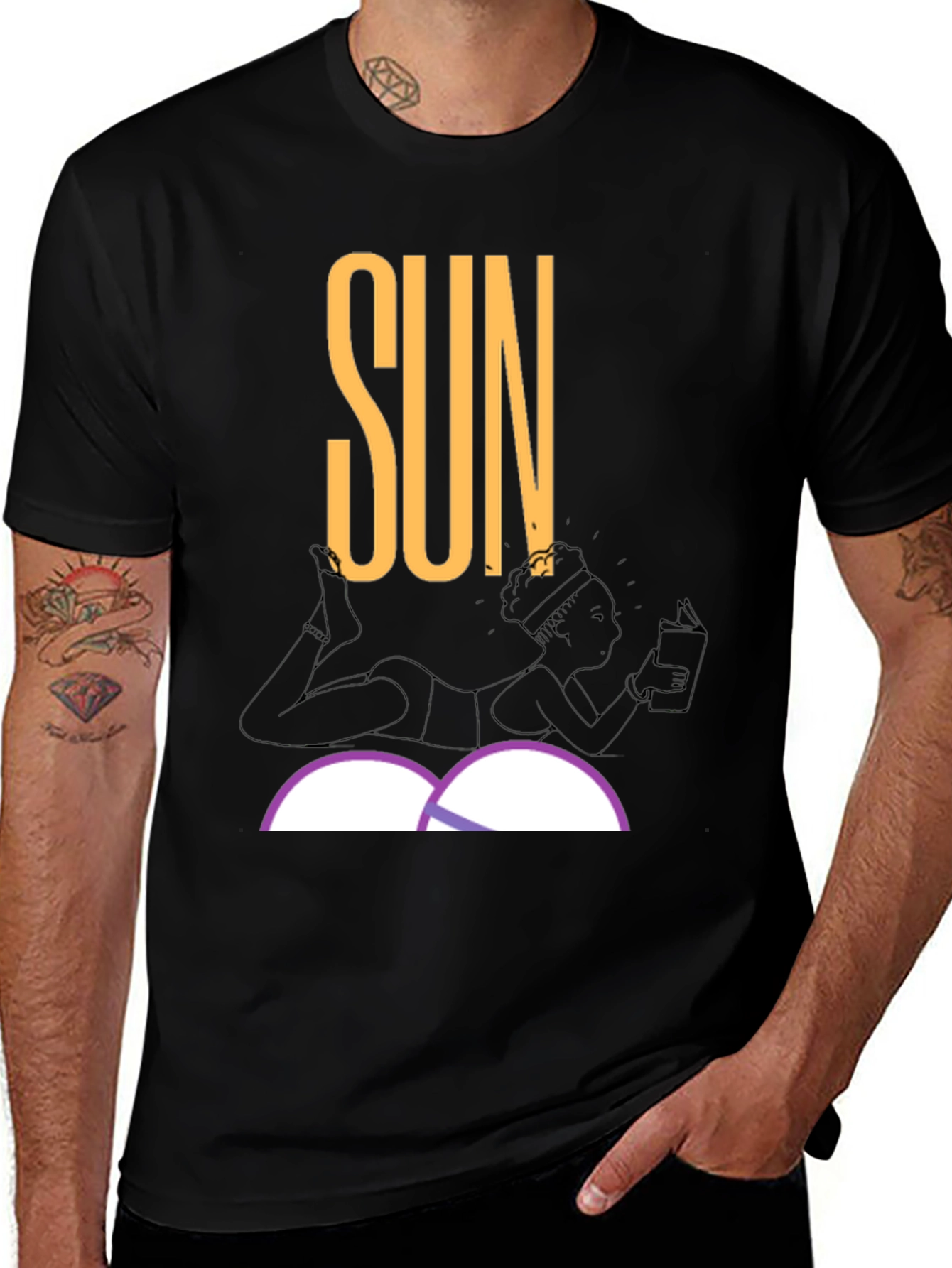 Variant 24 of Sun Reader T-Shirt - Relaxed Summer Vibes
