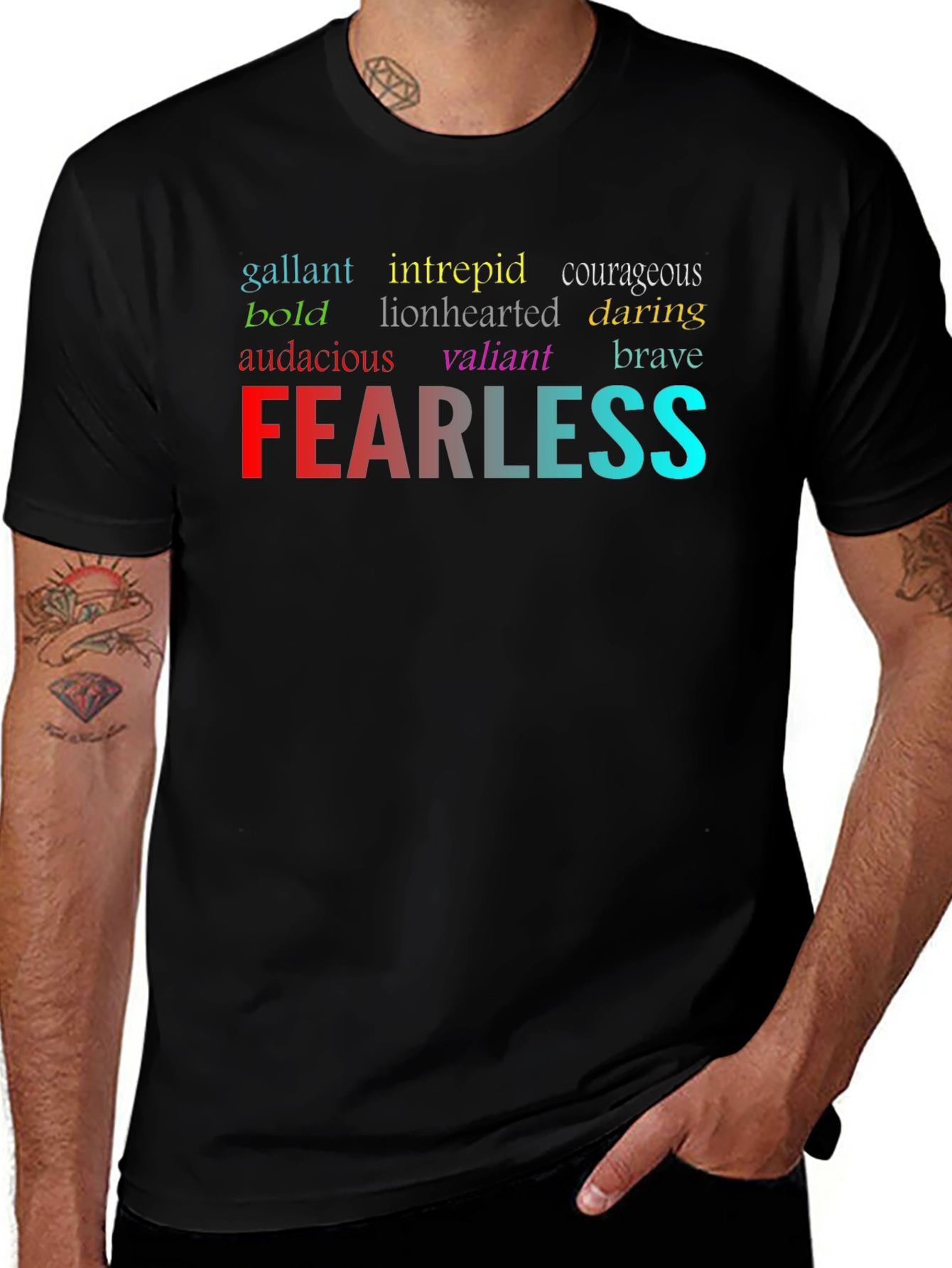 Variant 21 of Fearless Graphic Tee - Motivational Shirt