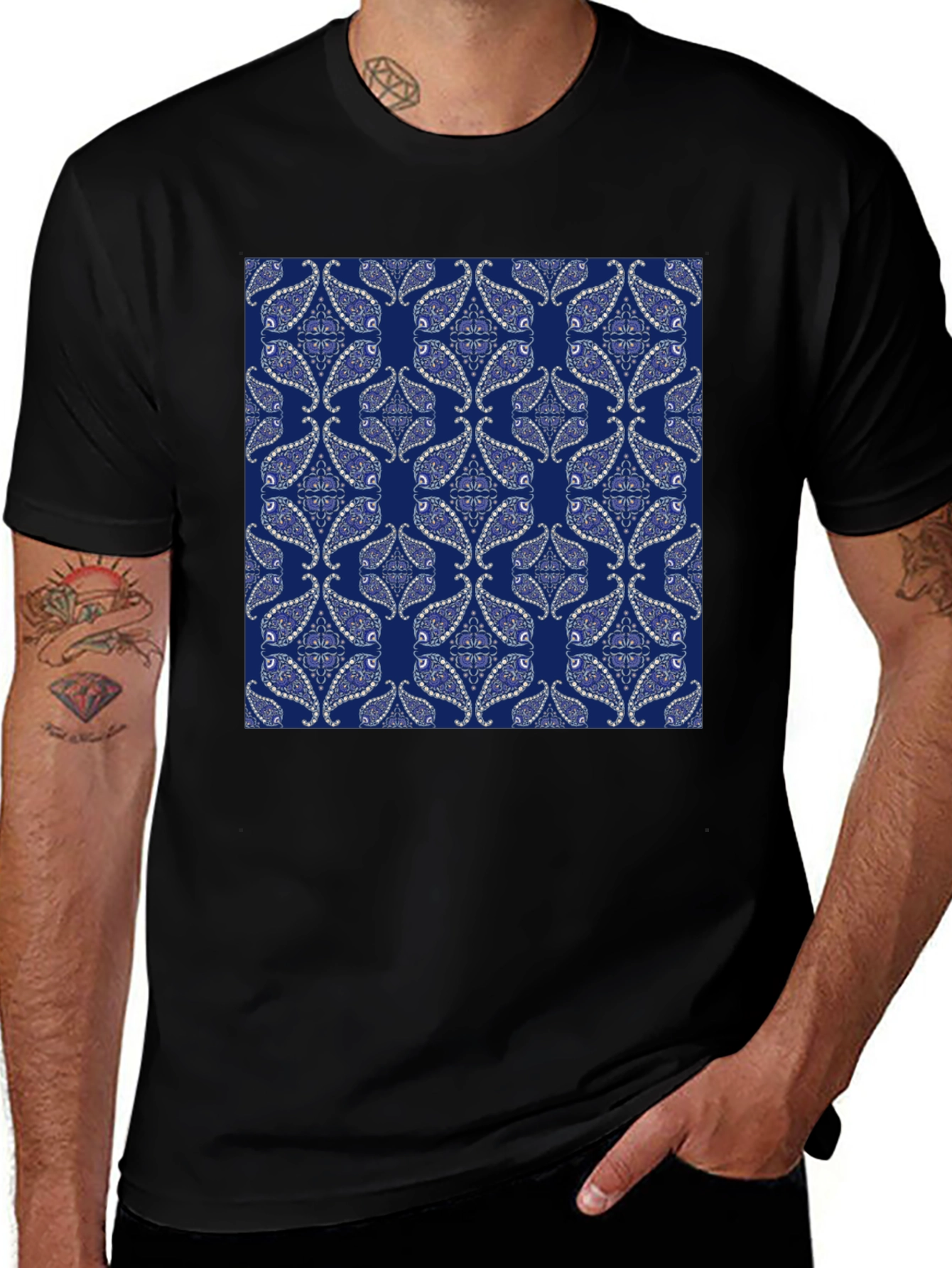 Variant 26 of Patterned Graphic Tee - Casual Style
