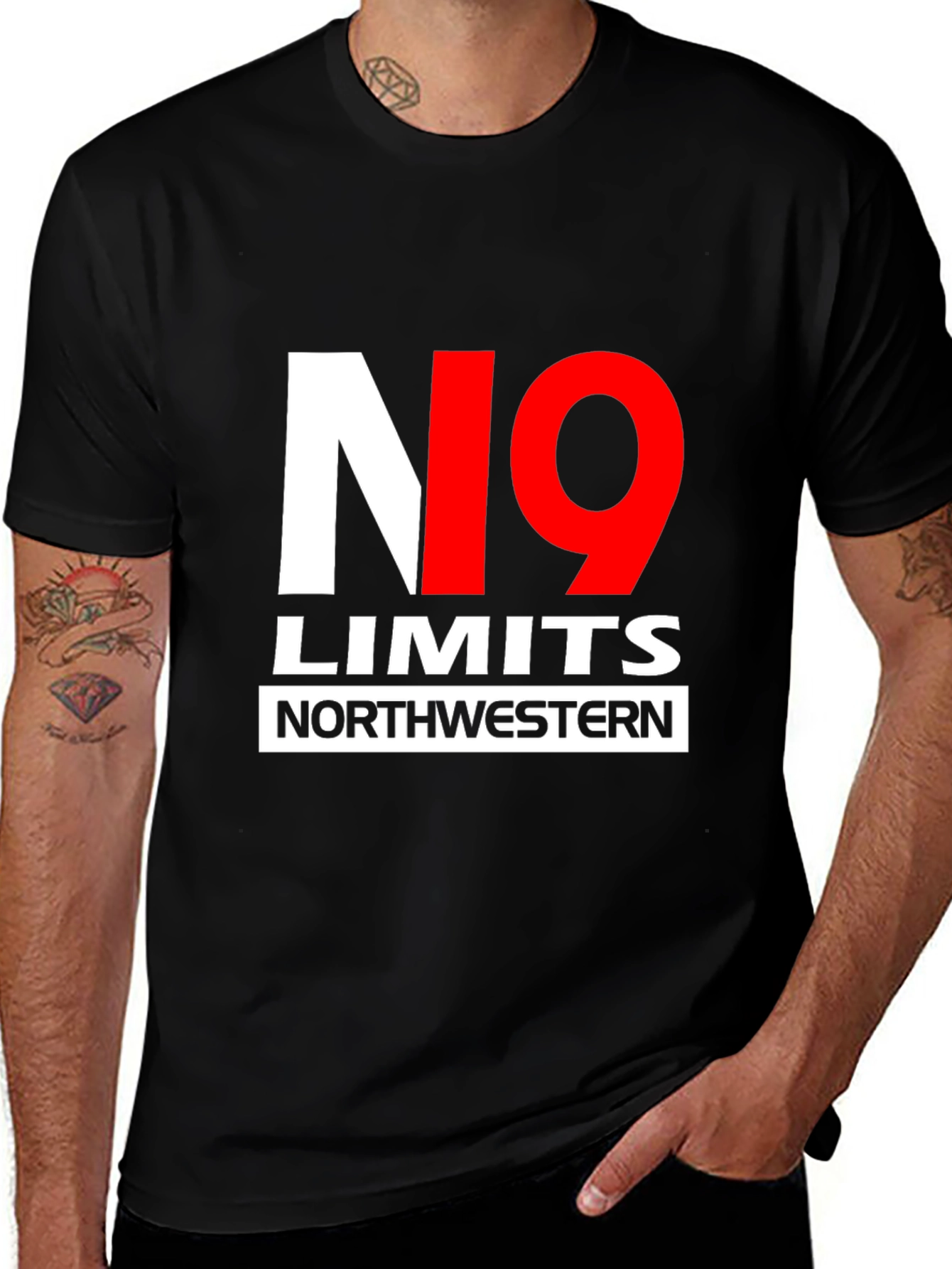 No Limits Northwestern Black T-Shirt