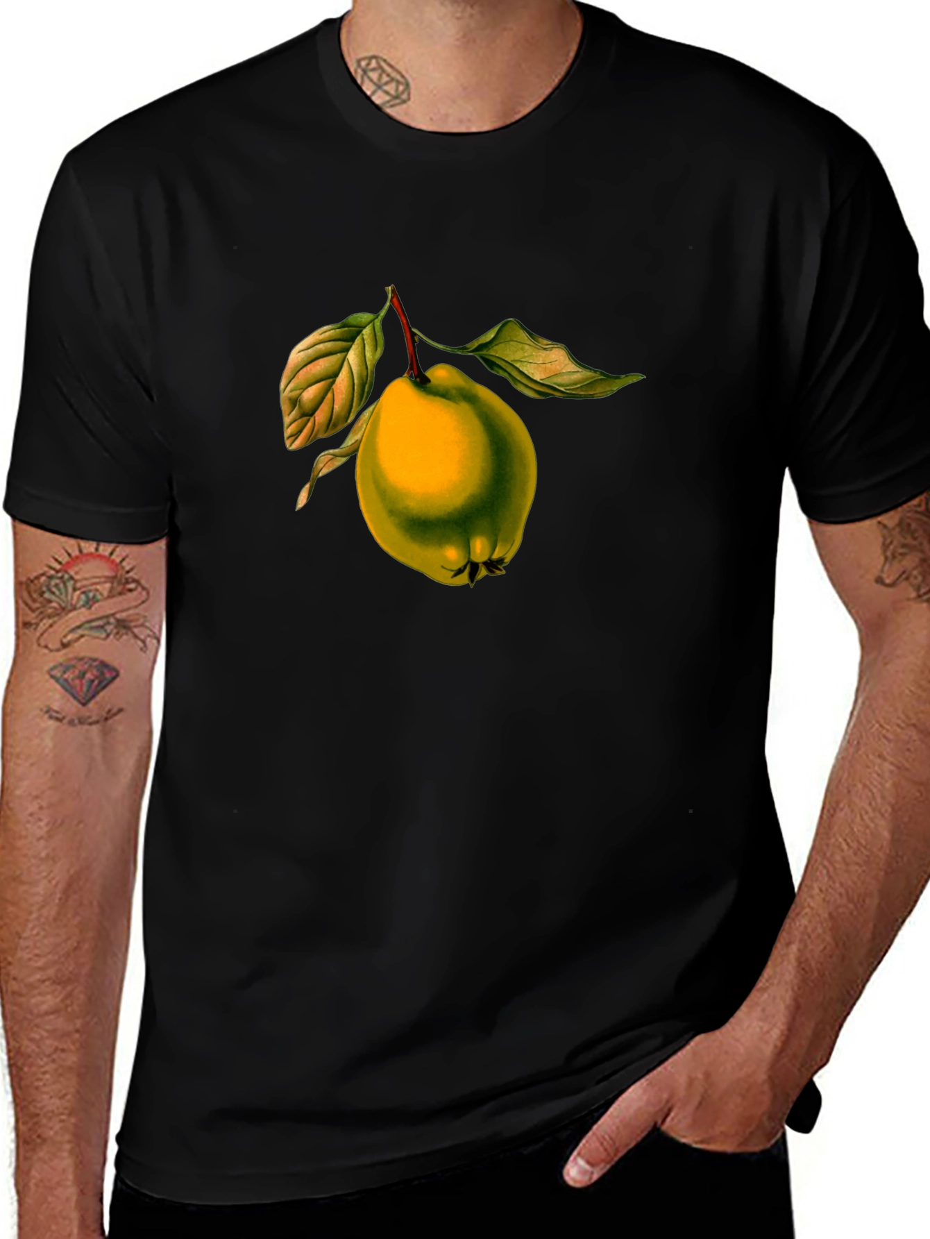 Variant 8 of Unique Quince Fruit Graphic T-Shirt