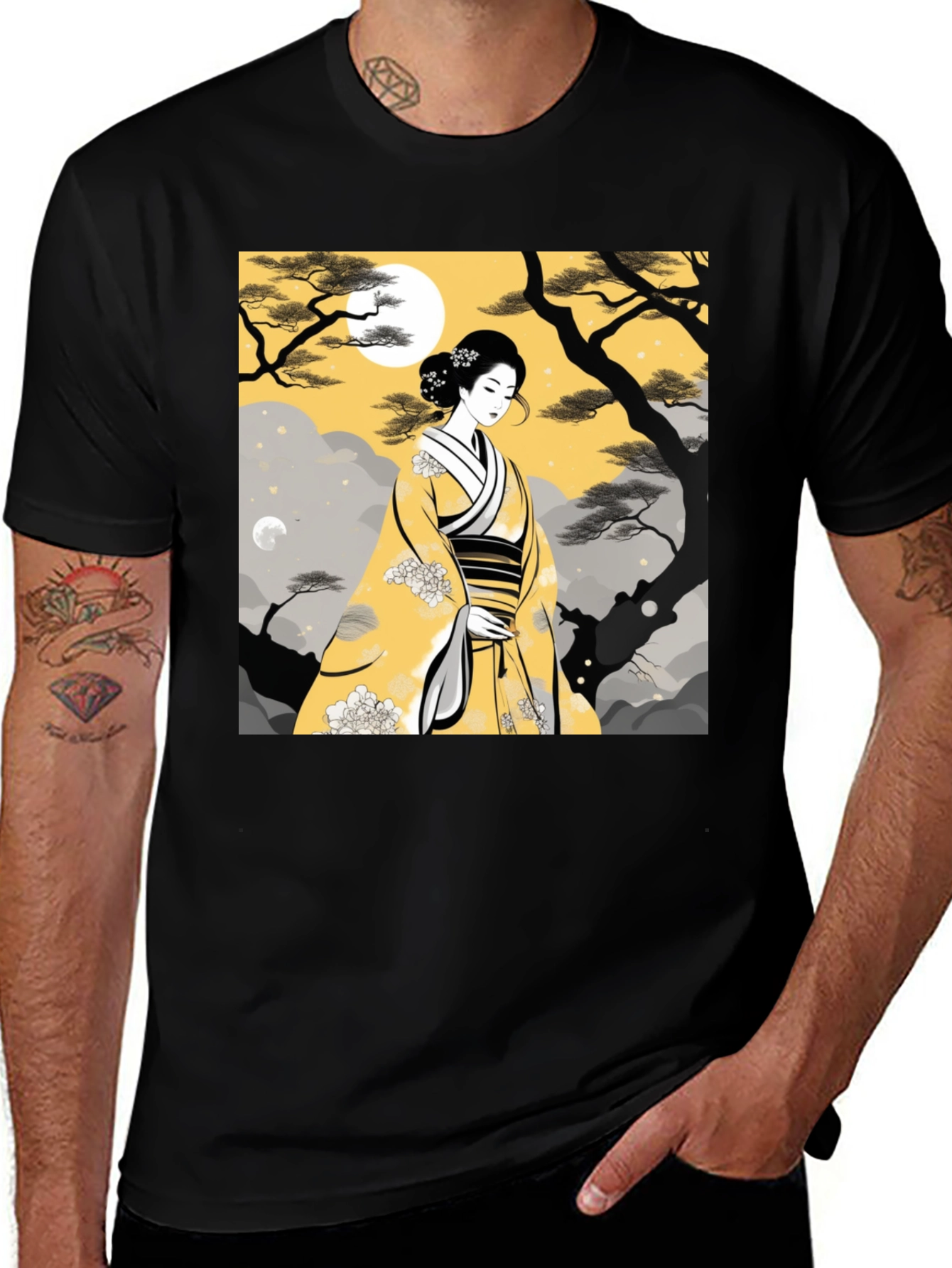 Variant 20 of Japanese Geisha Graphic Tee - Stylish Asian Art Shirt