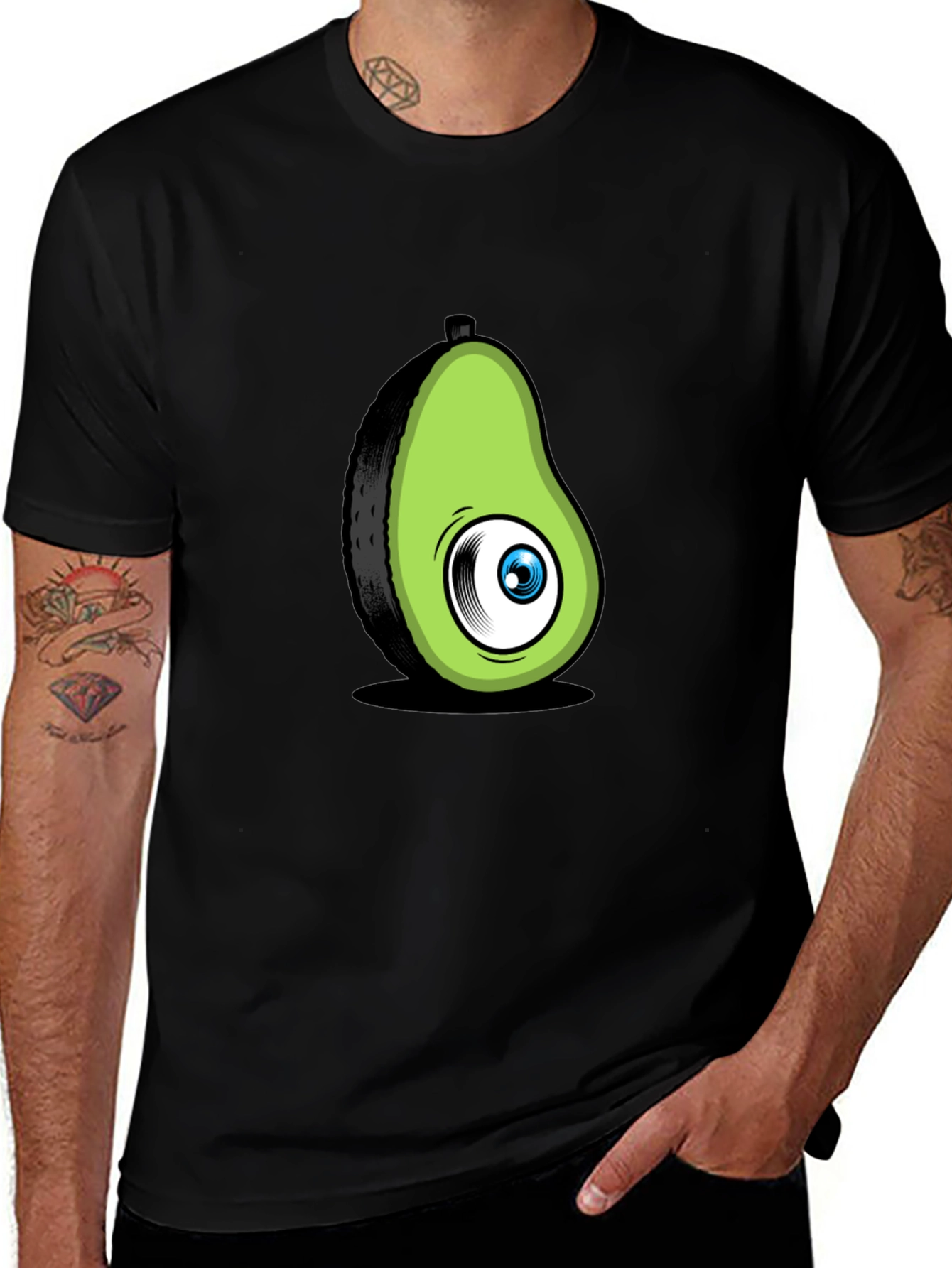 Variant 26 of Avocado Eye Black T-Shirt Funny Graphic Tee