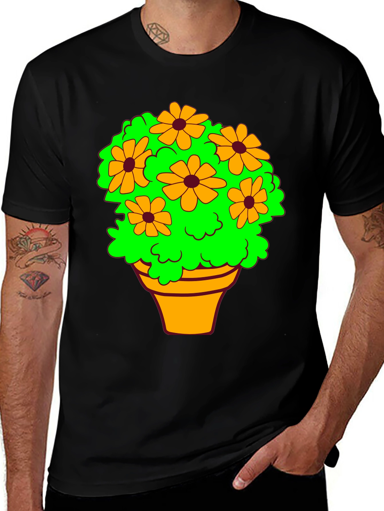 Variant 15 of Floral Plant Pot Graphic Tee
