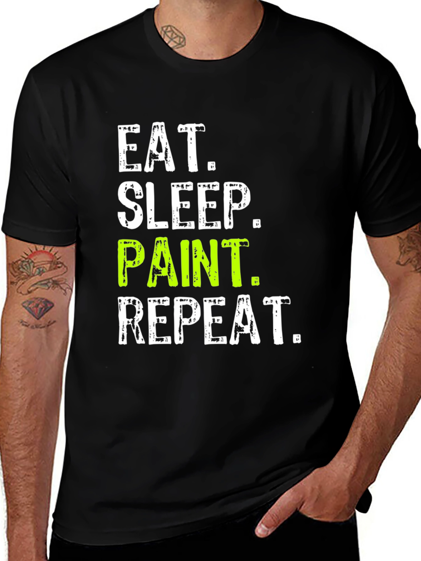 Variant 8 of Eat Sleep Paint Repeat Graphic Tee