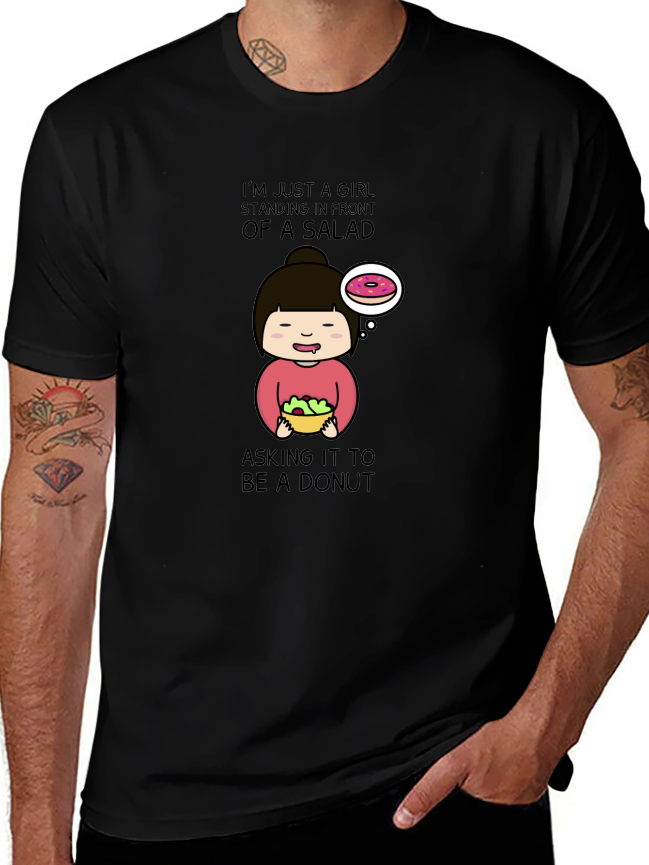 Variant 30 of Salad to Donut Graphic T-Shirt
