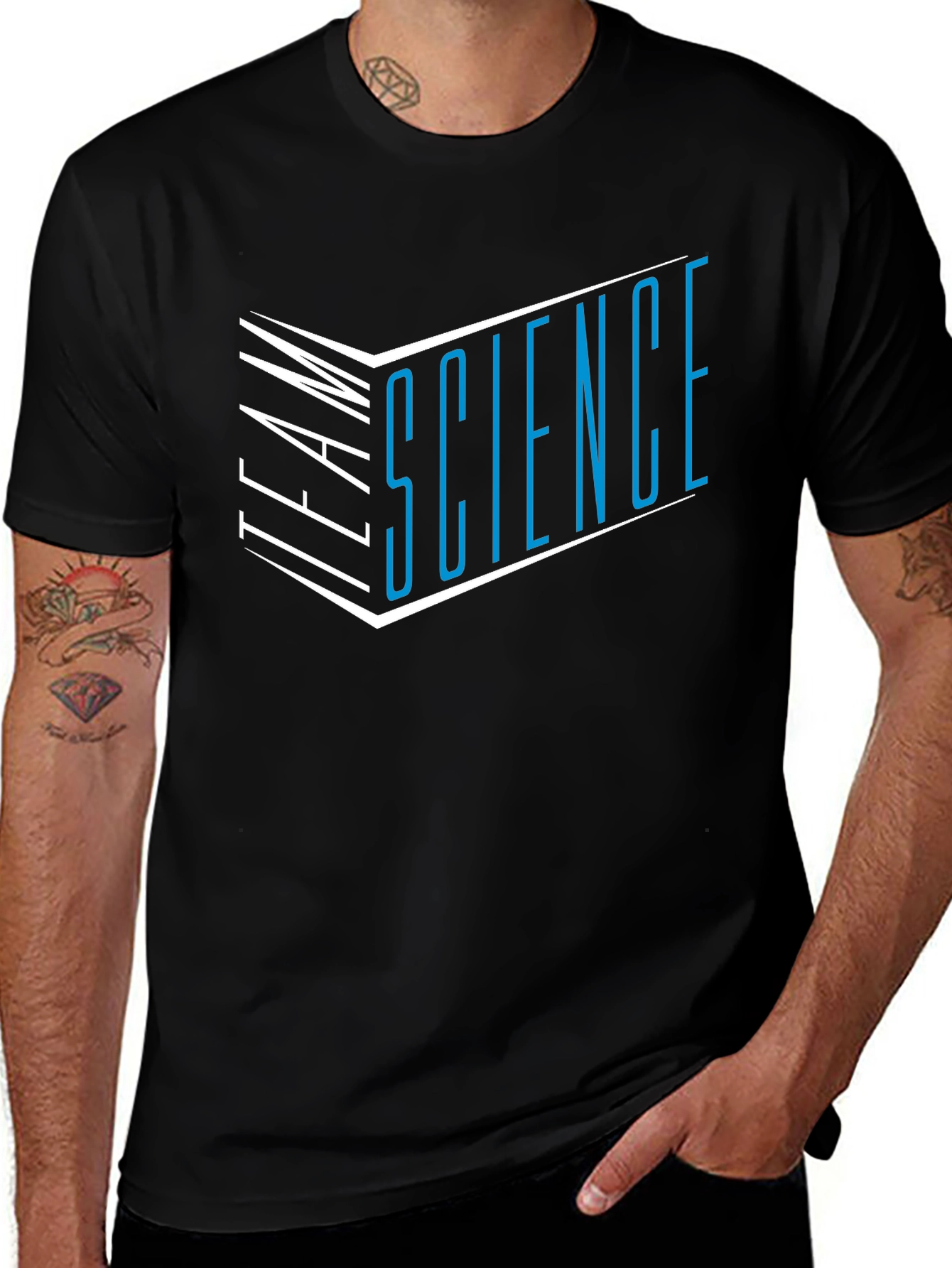 Variant 28 of Team Science Graphic Black T-Shirt