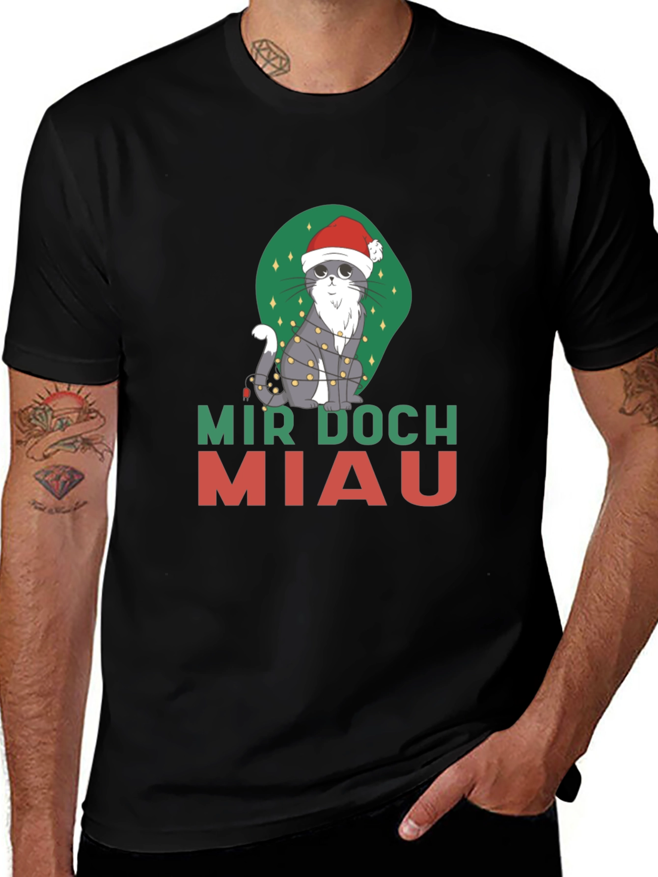Variant 19 of Mir Doch Miau Cat Christmas T-Shirt