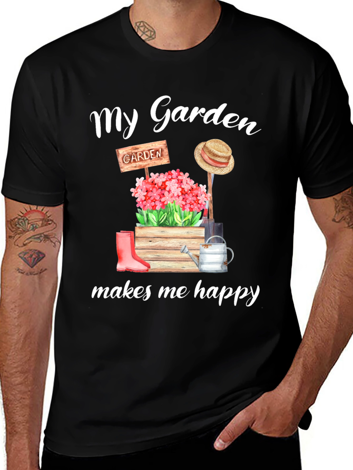 Variant 13 of My Garden Makes Me Happy Graphic Tee