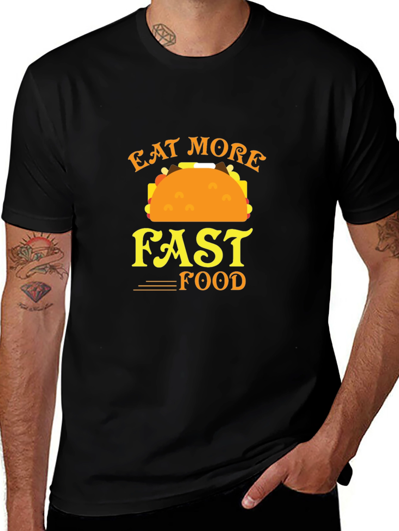 Variant 26 of Eat More Fast Food Graphic Tee