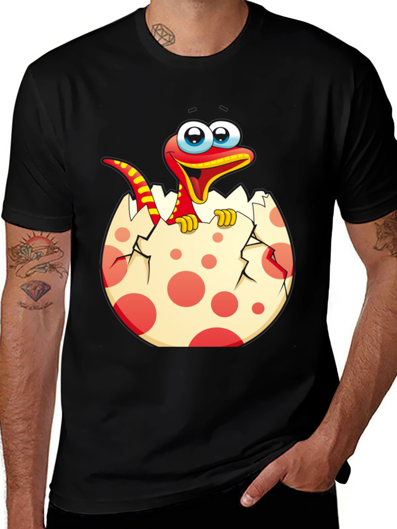 Variant 20 of Cute Cartoon Dinosaur Hatching T-Shirt