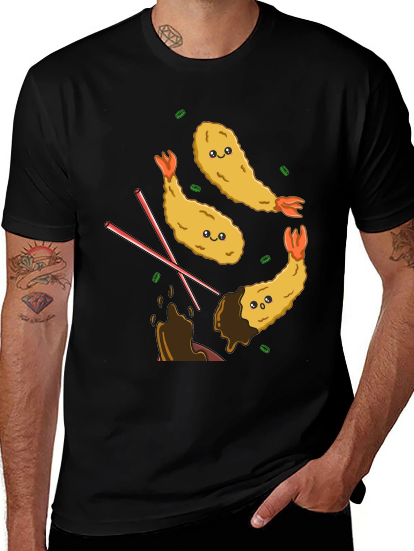 Variant 14 of Tempura T-Shirt - Cute Shrimp Sushi Style