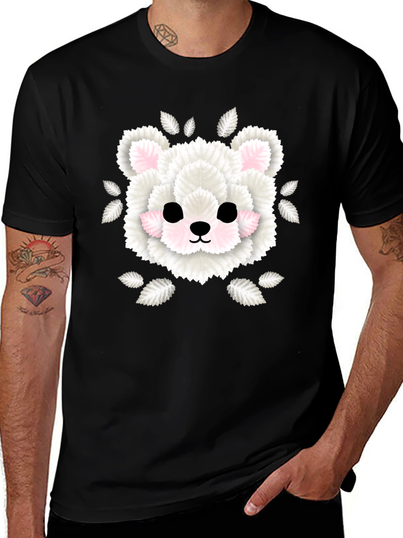 Variant 16 of Cute Floral Bear Graphic Tee
