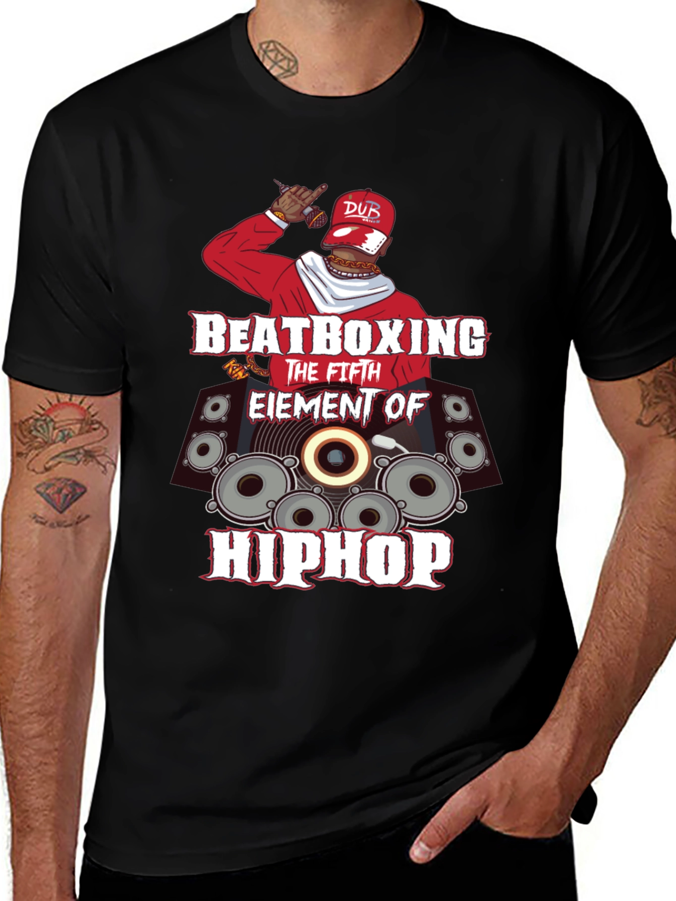 Variant 24 of Beatboxing Hip Hop Graphic Tee