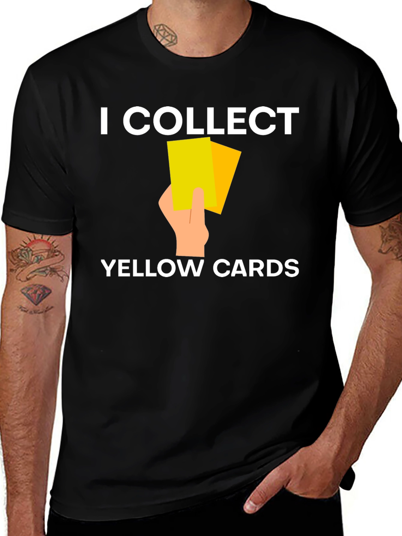 Variant 3 of I Collect Yellow Cards T-Shirt Funny Soccer Referee Tee