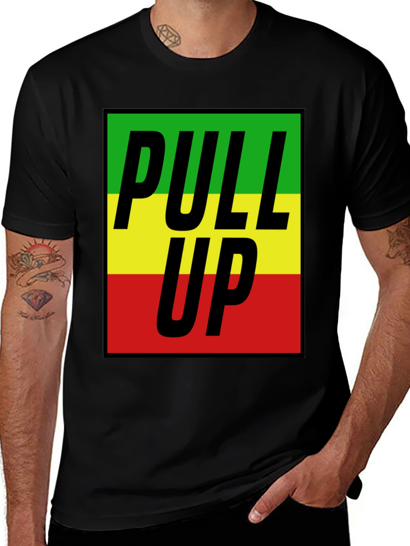 Pull Up Rasta T-Shirt - Bold Graphic Tee