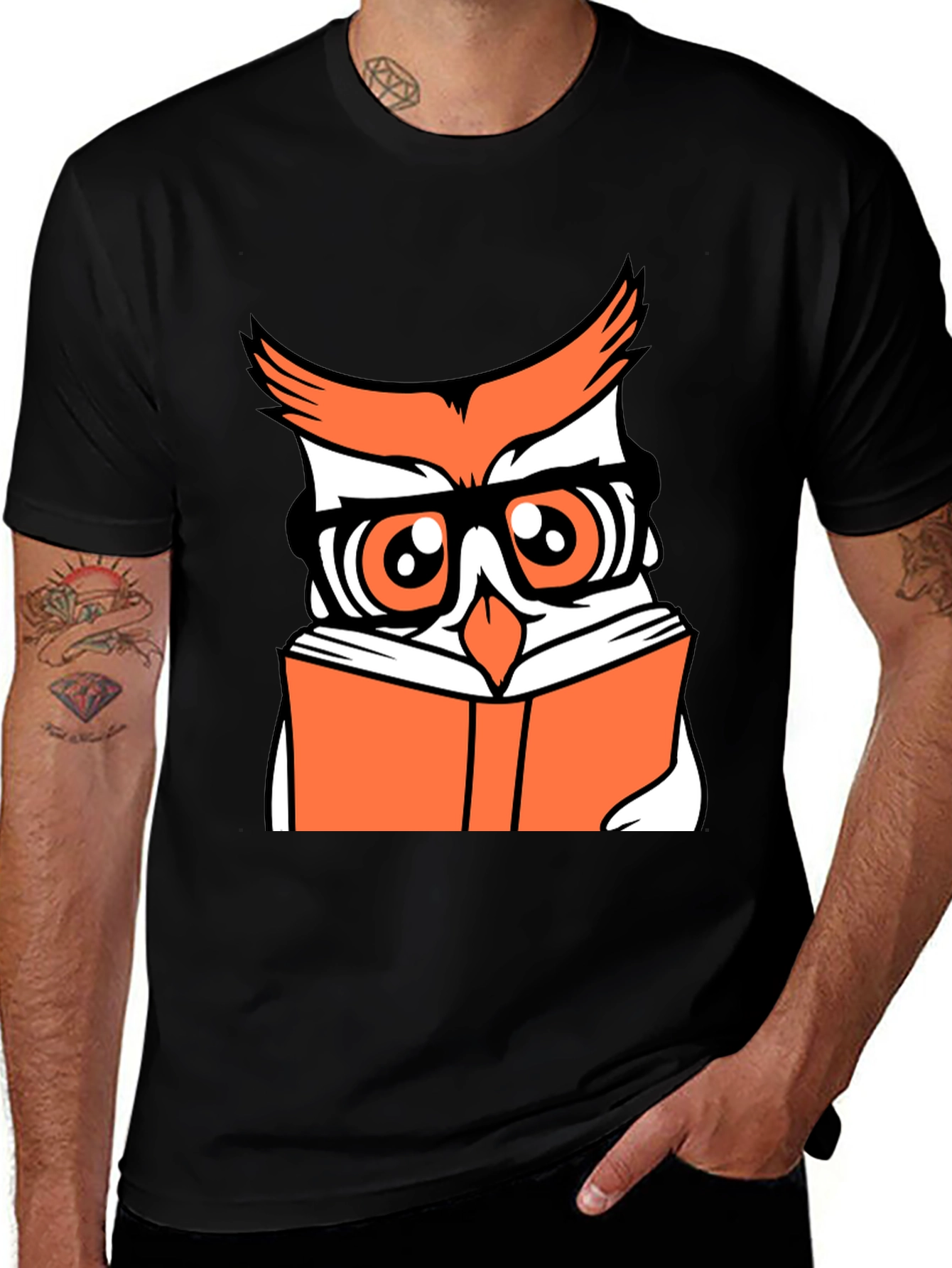 Variant 25 of Owl Reading Book T-Shirt - Smart & Stylish