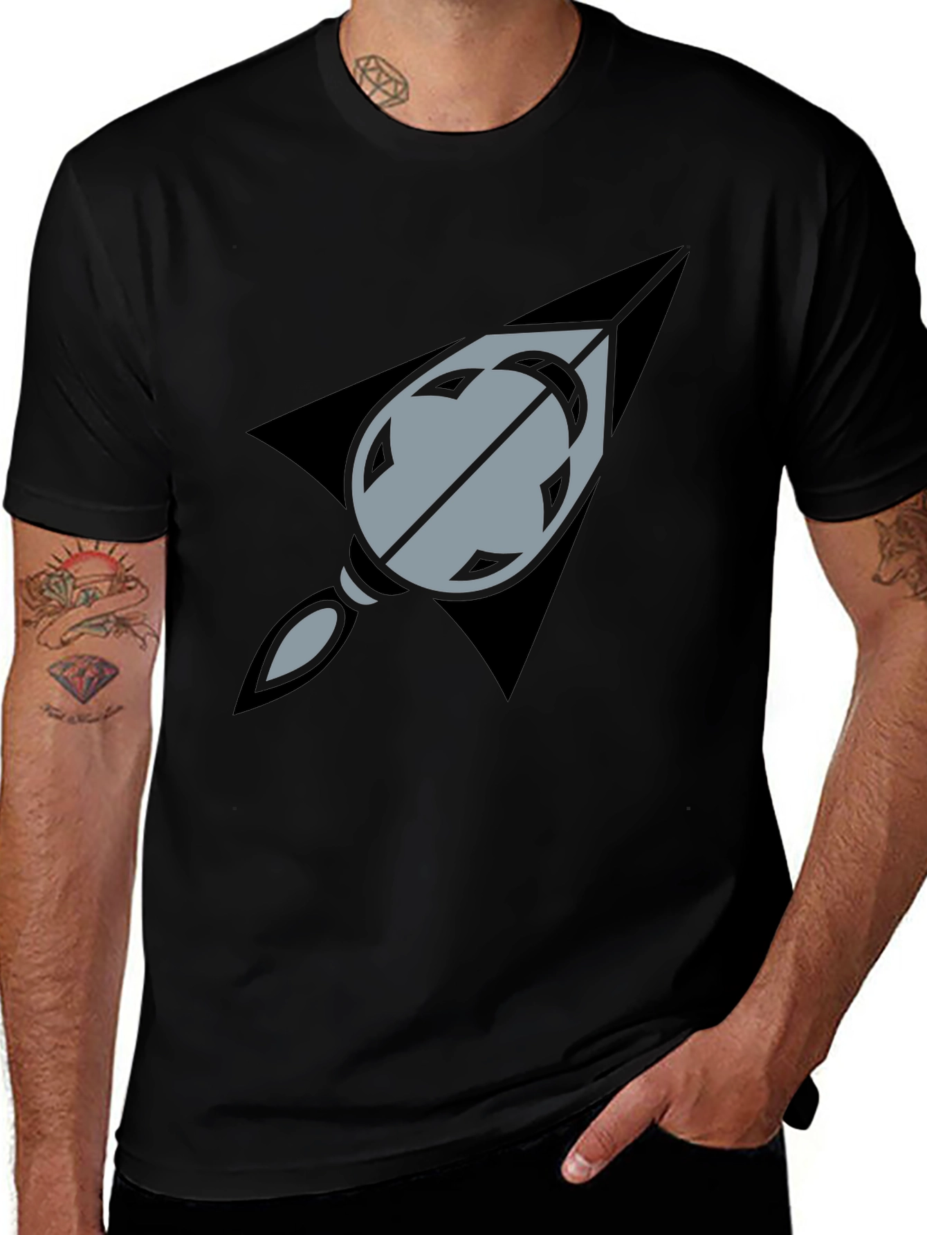 Variant 17 of Spear Graphic T-Shirt - Stylish Black Tee