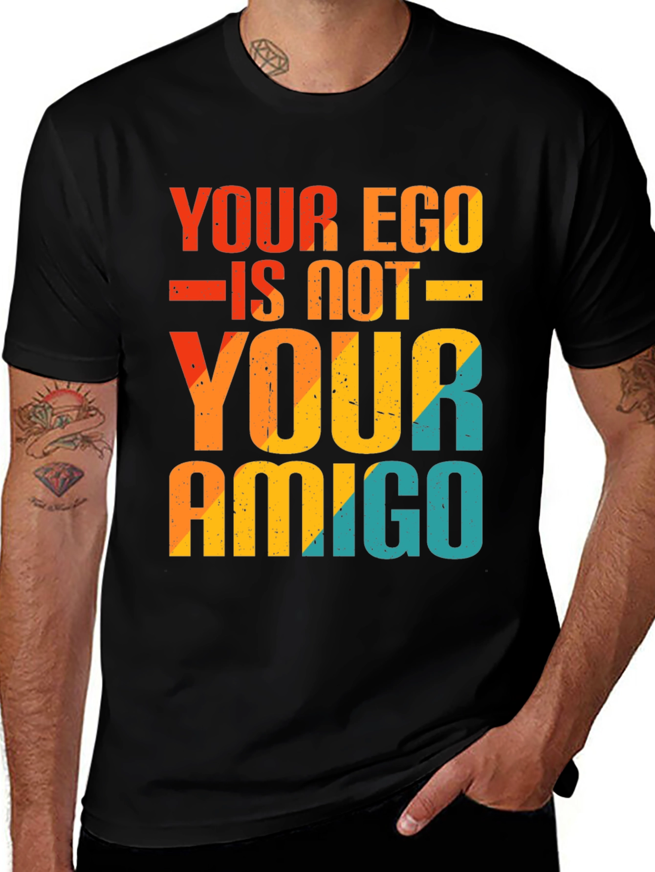 Variant 5 of Ego is Not Your Amigo Graphic Tee - Black