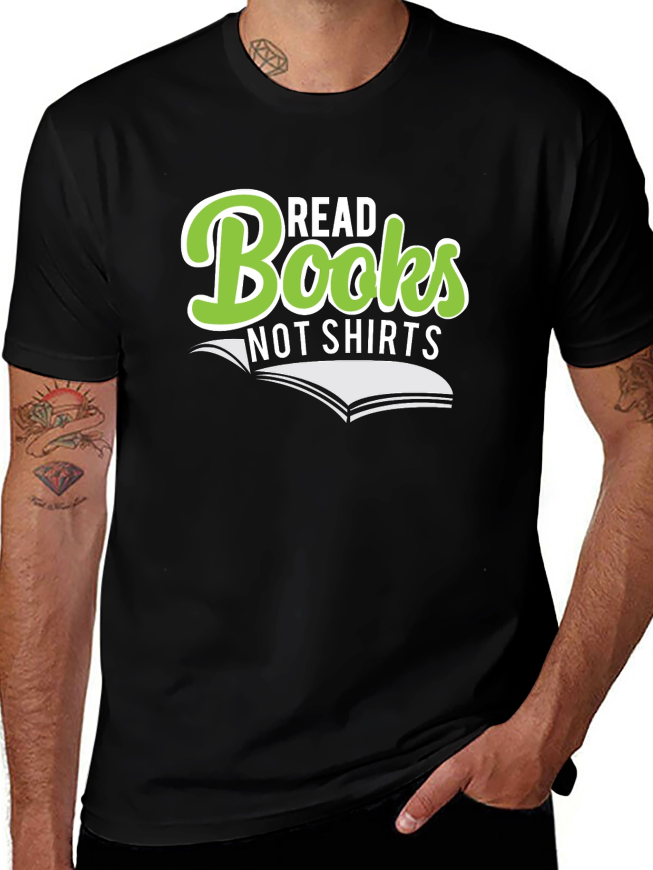 Variant 17 of Read Books Not Shirts Funny Graphic Novelty T-Shirt