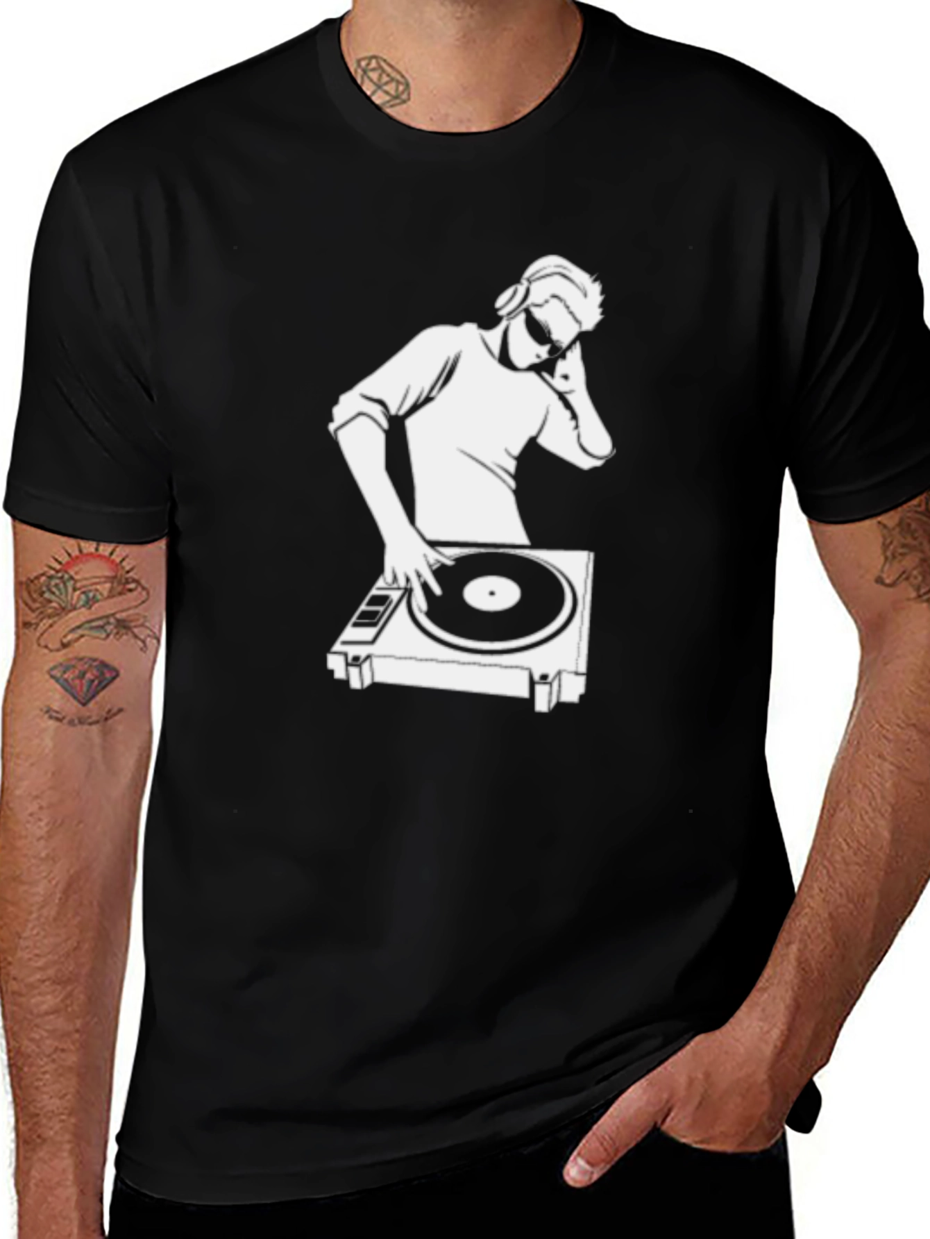 Variant 21 of DJ Turntable Graphic Tee - Cool Music Lover T-Shirt