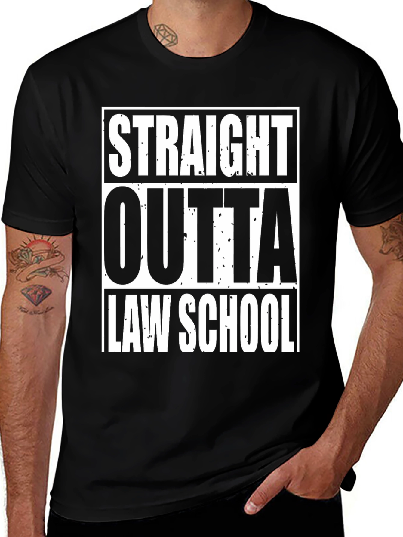 Variant 6 of Straight Outta Law School T-Shirt - Graduation Gift