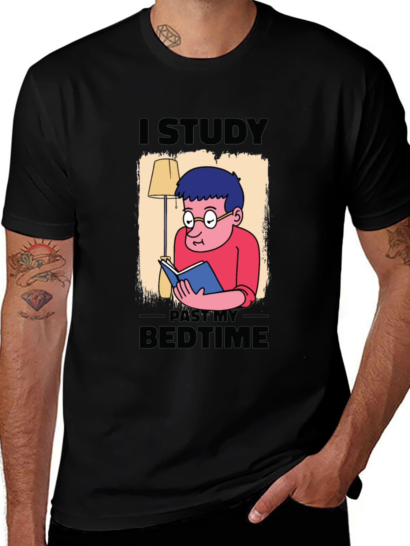 Variant 24 of I Study Past My Bedtime Black T-Shirt