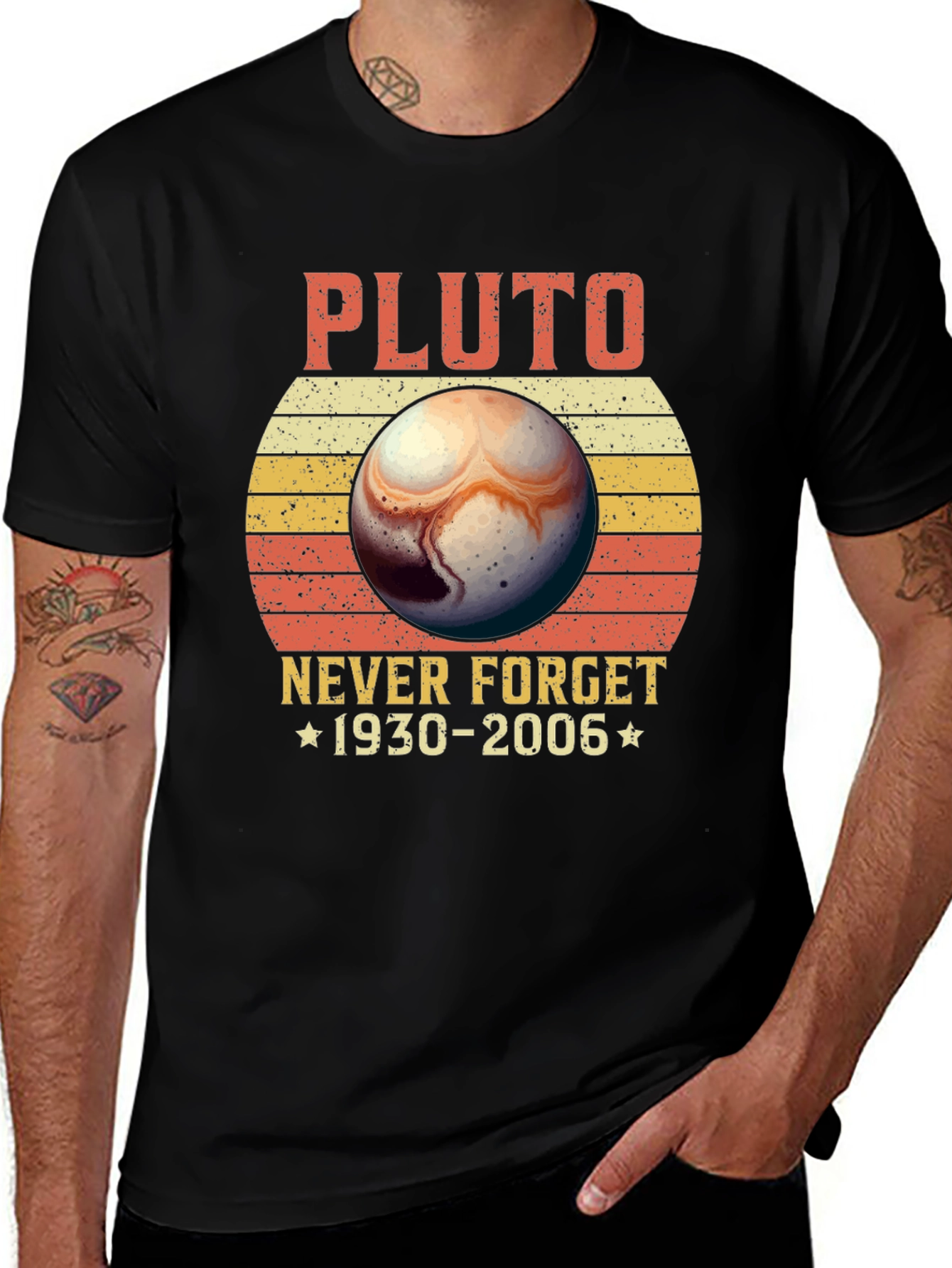 Retro Pluto Never Forget 1930-2006 Graphic Tee