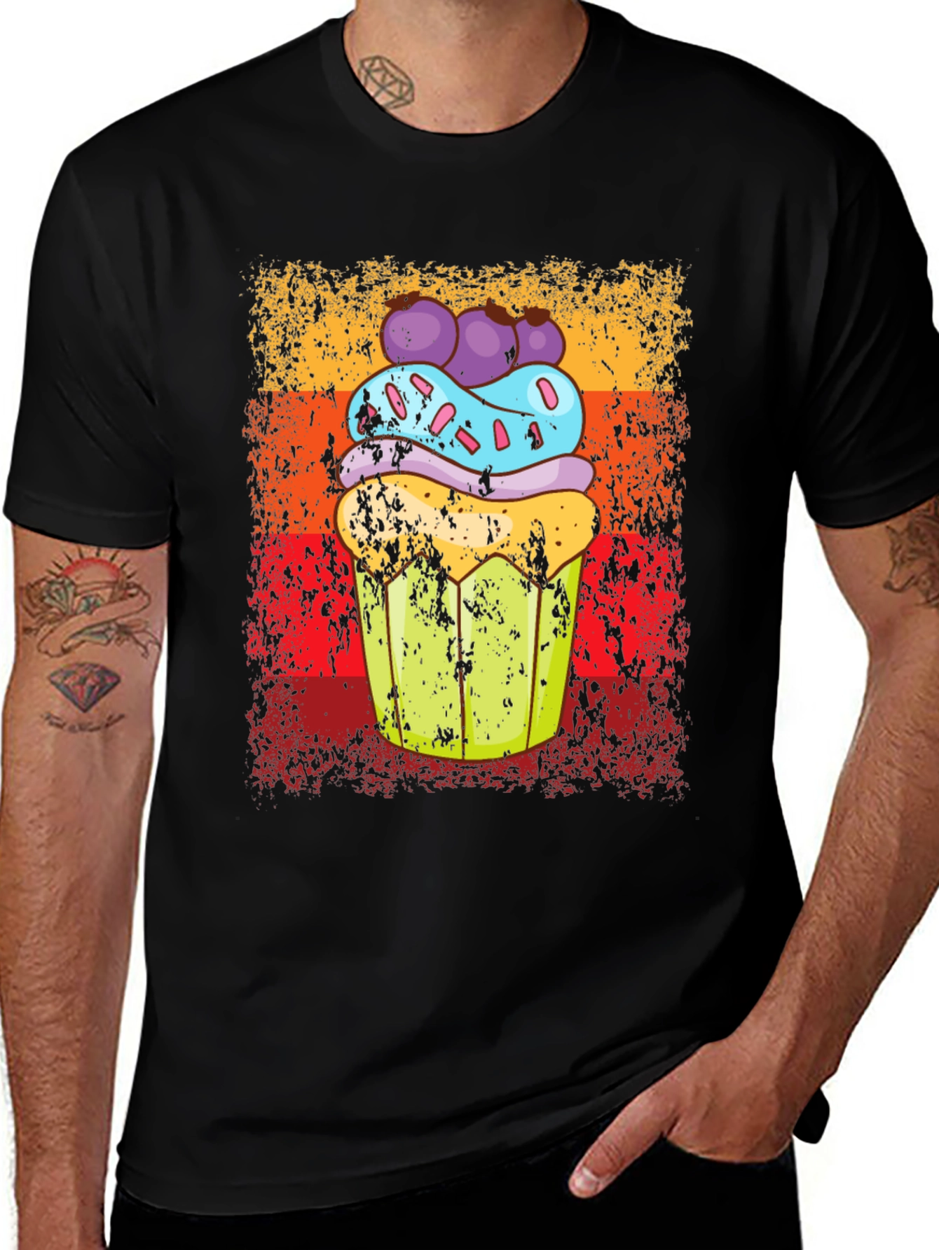 Variant 10 of Retro Cupcake Graphic Tee
