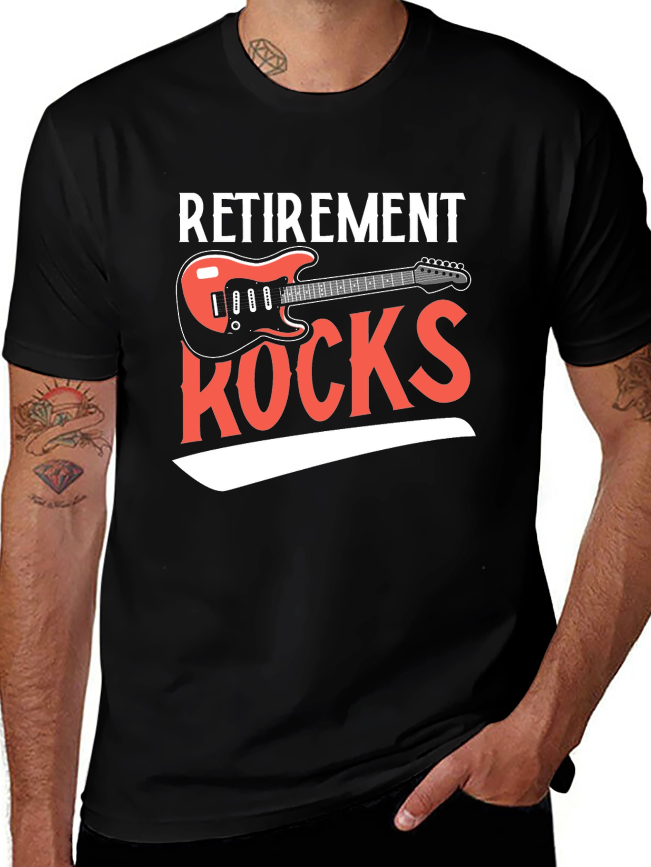 Variant 7 of Retirement Rocks Guitar T-Shirt