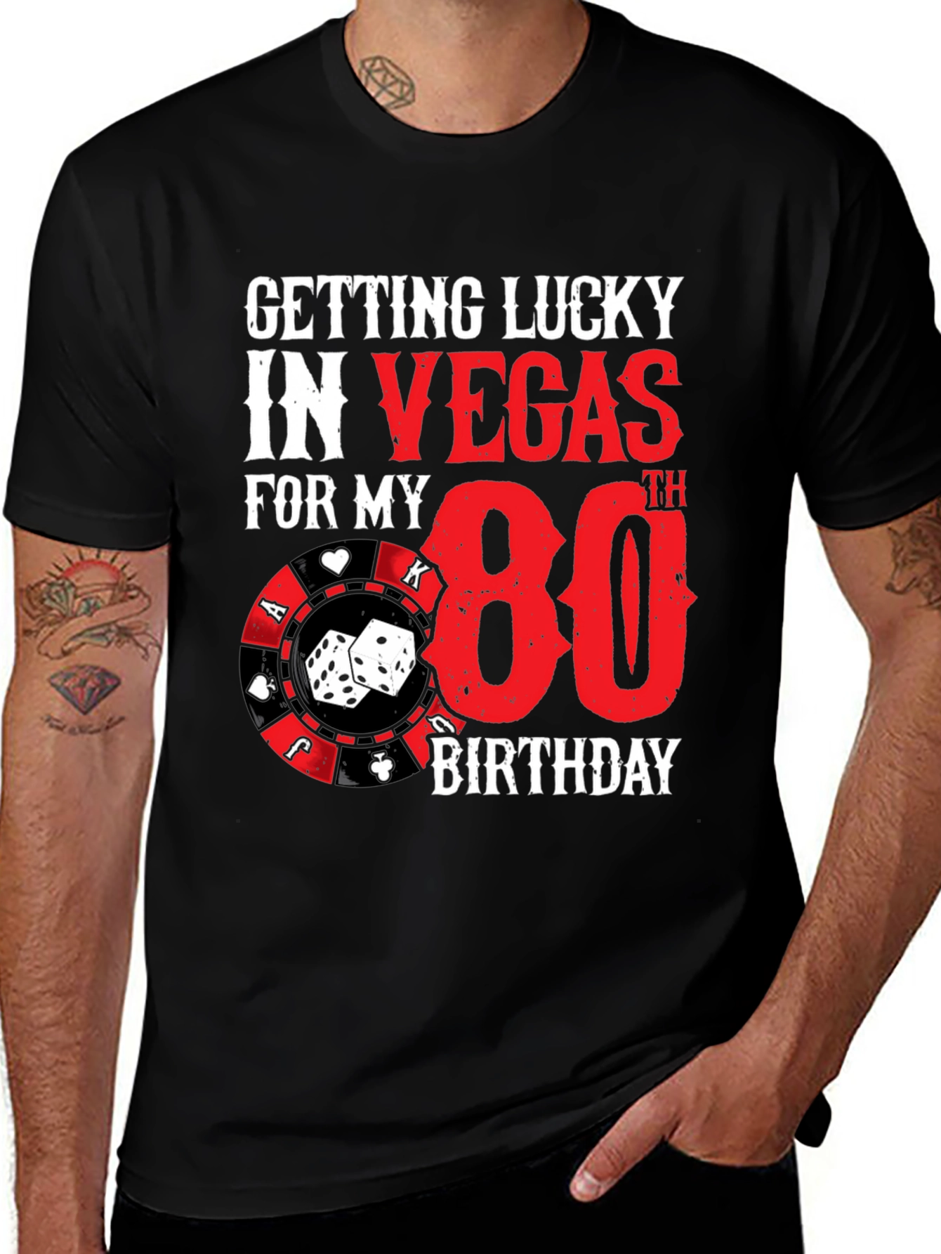 Vegas 80th Birthday Graphic Tee