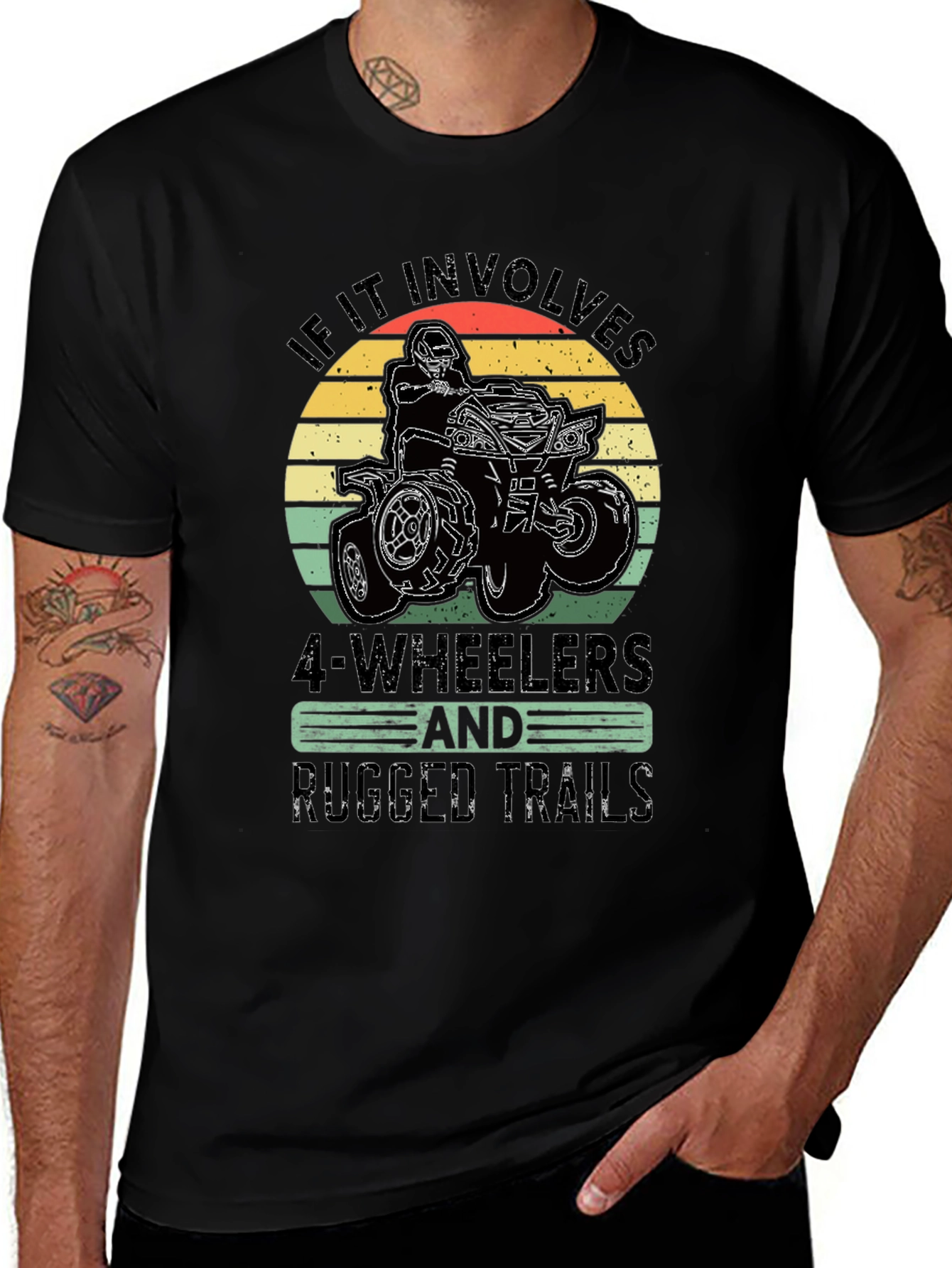Variant 14 of 4-Wheeler & Rugged Trail Black Graphic Tee
