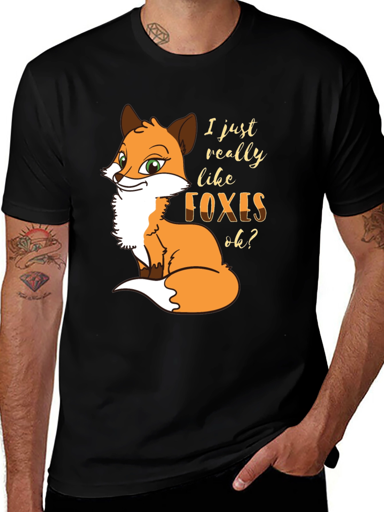 Variant 16 of Fox Lover T-Shirt - Cute Cartoon Graphic Tee