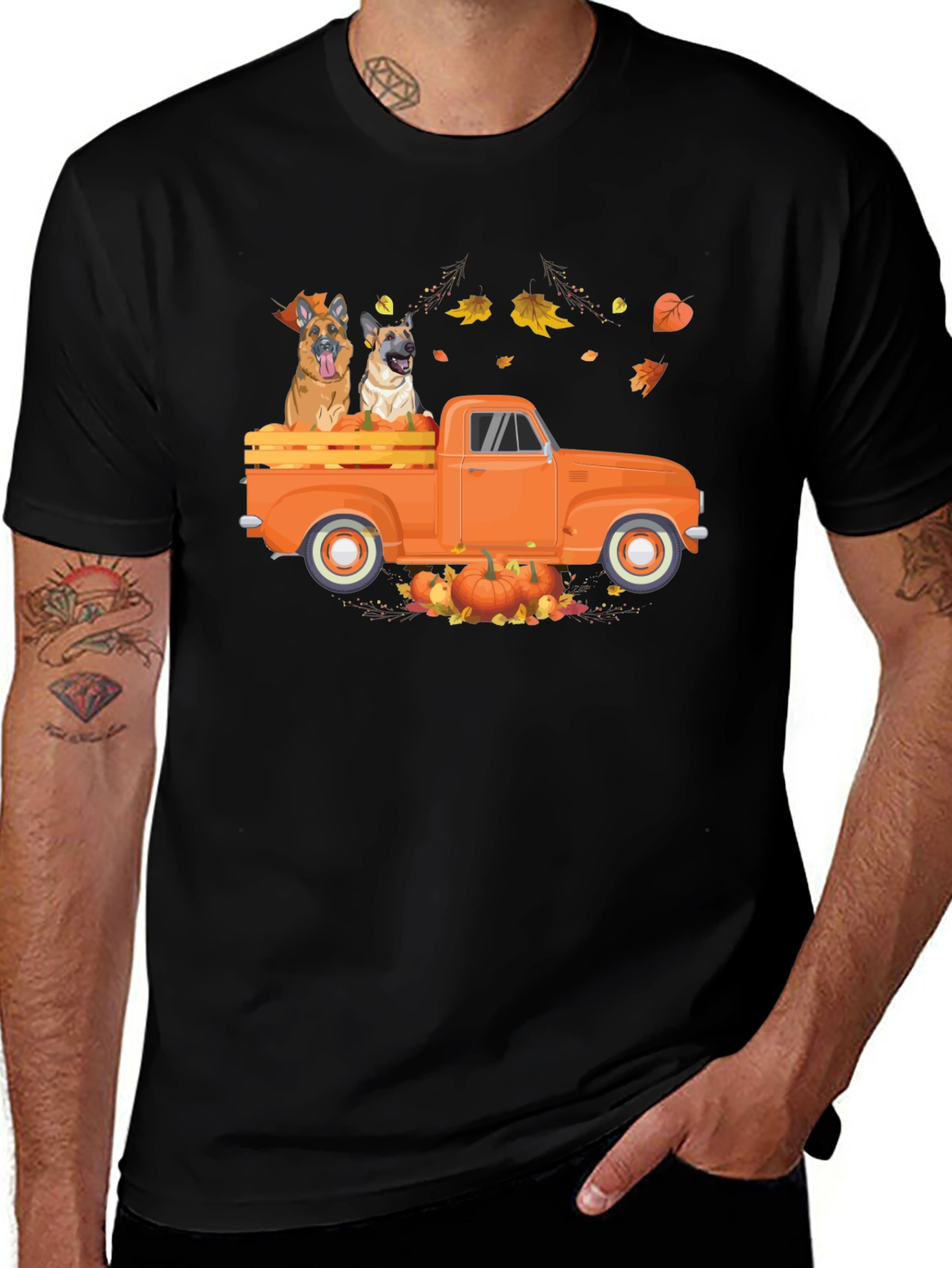 Fall Dogs Truck T-Shirt