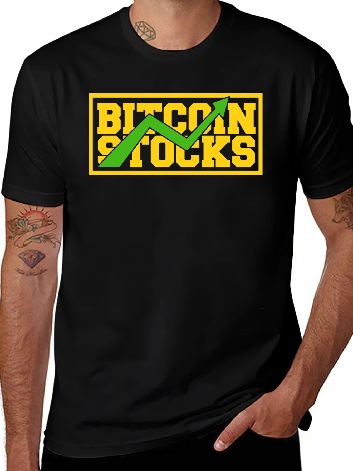 Bitcoin Stocks Graphic Tee - Black