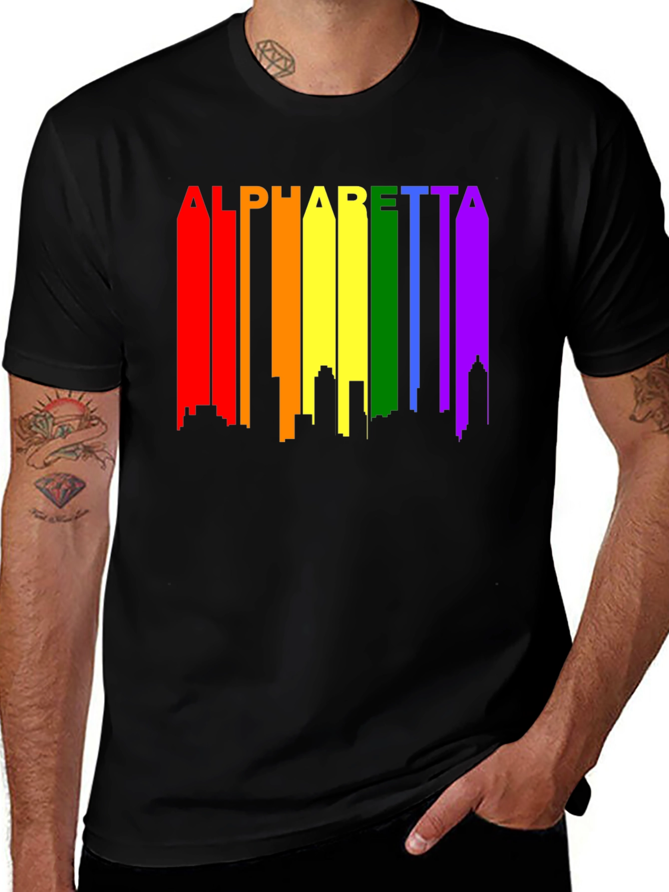 Variant 27 of Alpharetta Rainbow Pride T-Shirt