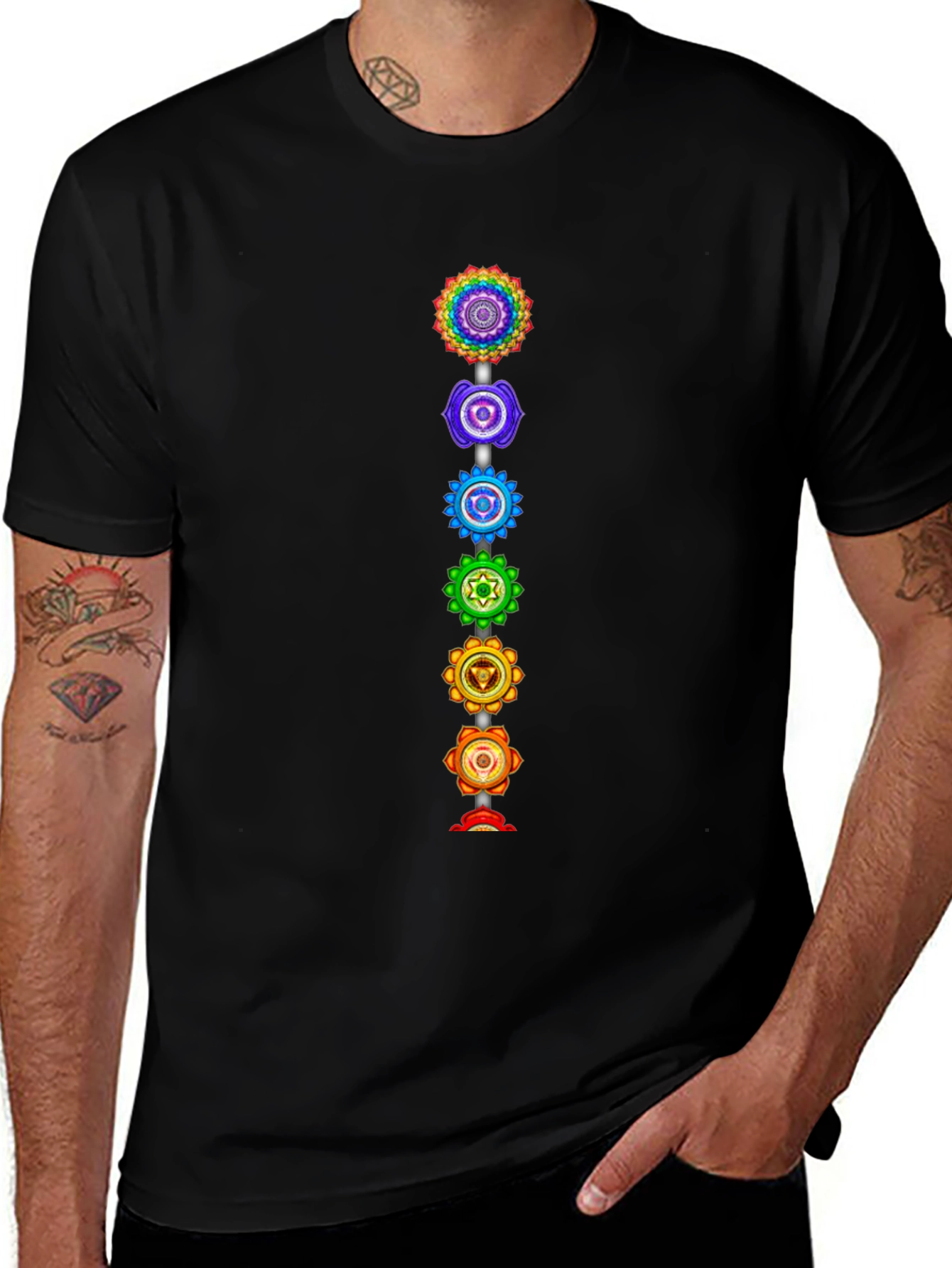 Variant 3 of Chakra T-Shirt - Seven Chakras