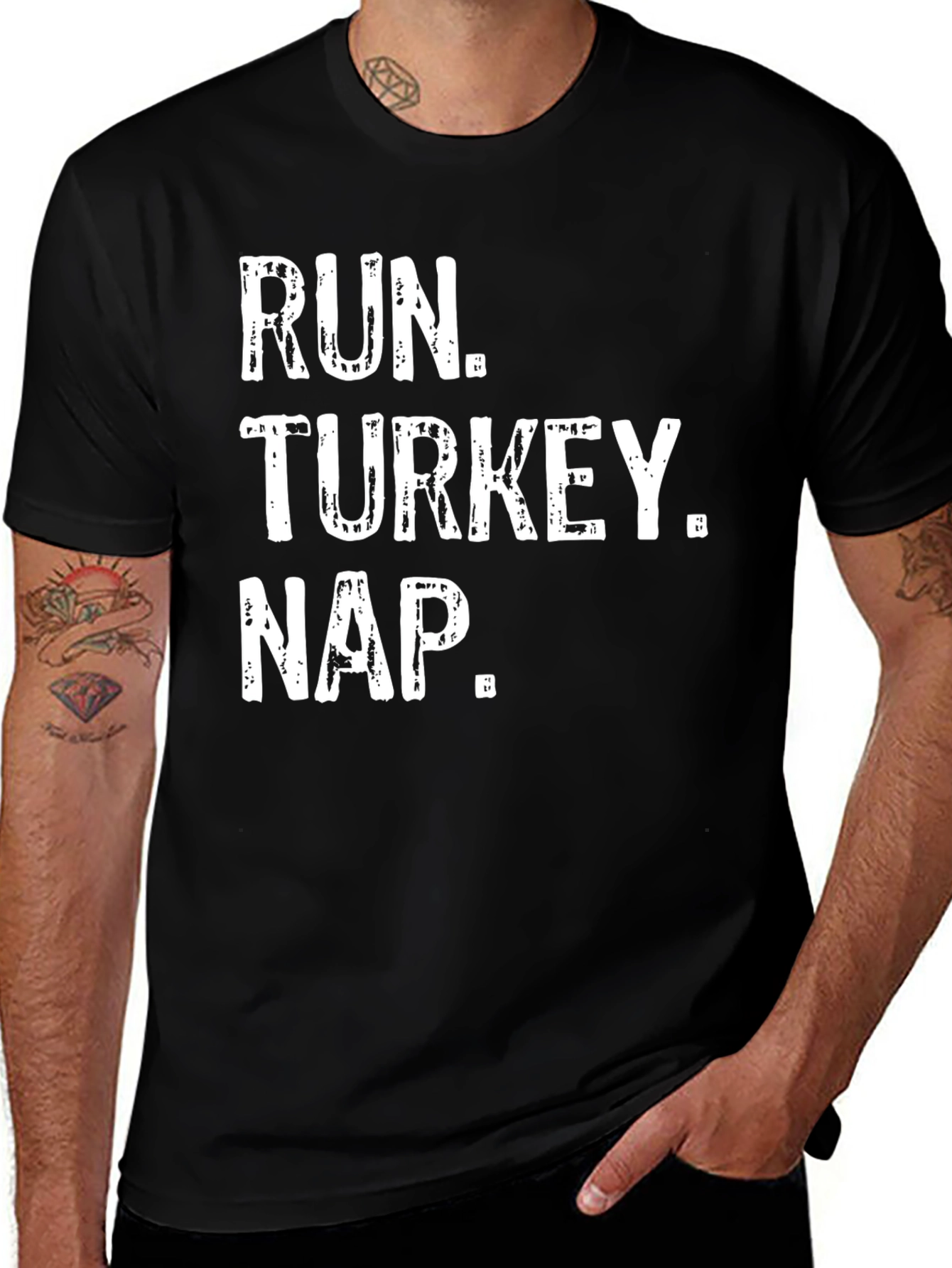 Run Turkey Nap Funny Thanksgiving T-Shirt