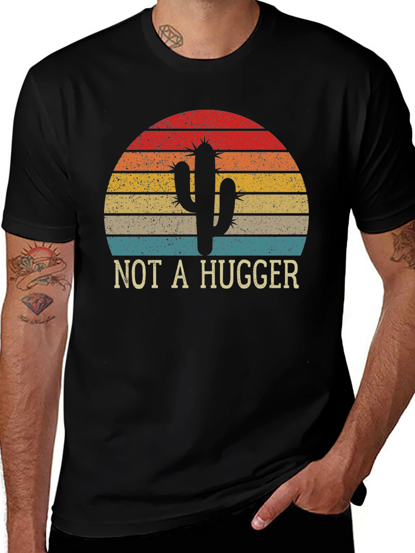 Variant 27 of Not a Hugger Cactus Graphic Tee
